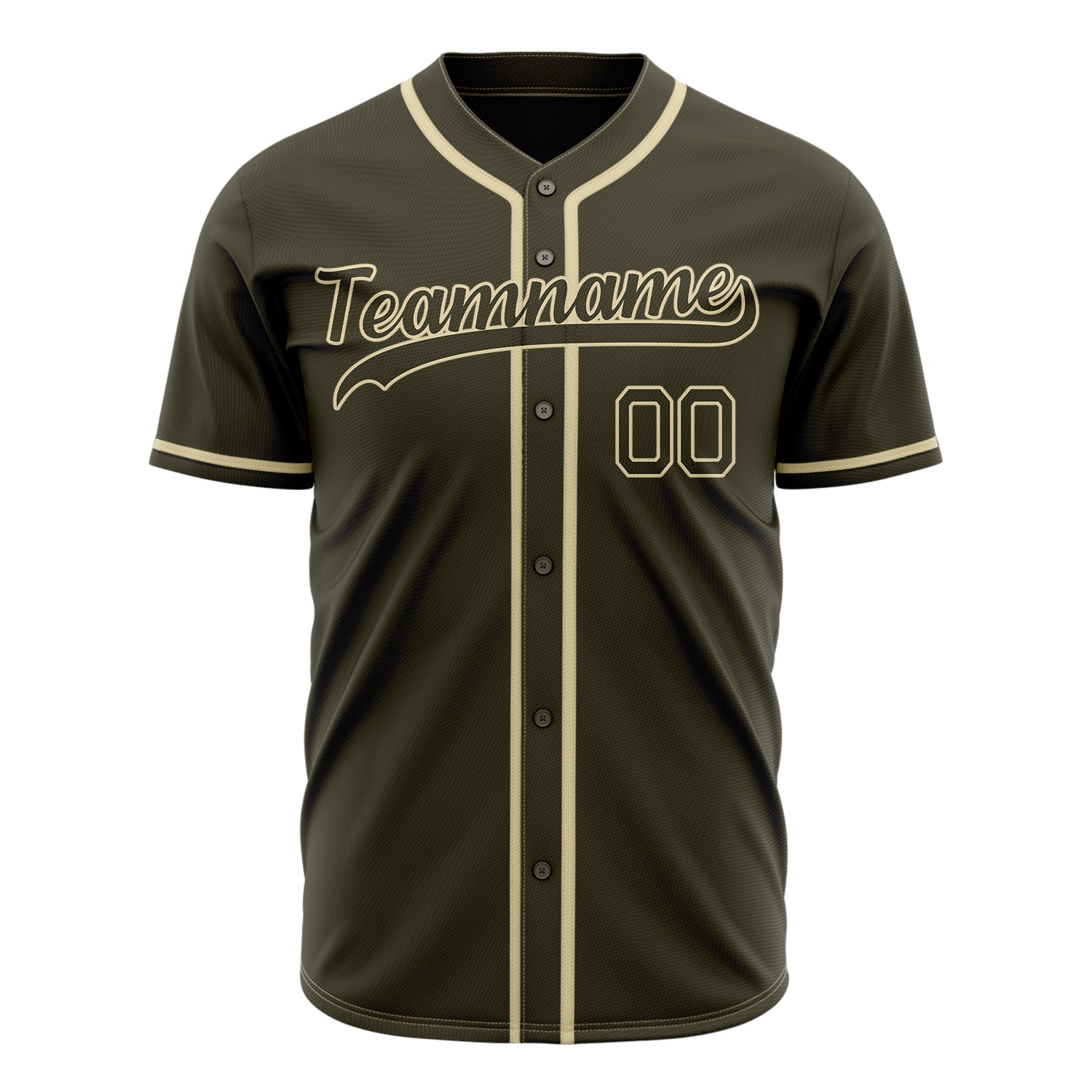 Custom Professional Olive Cream Baseball Jersey