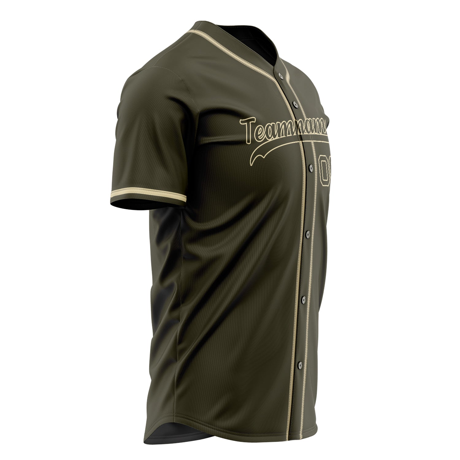 Custom Professional Olive Cream Baseball Jersey