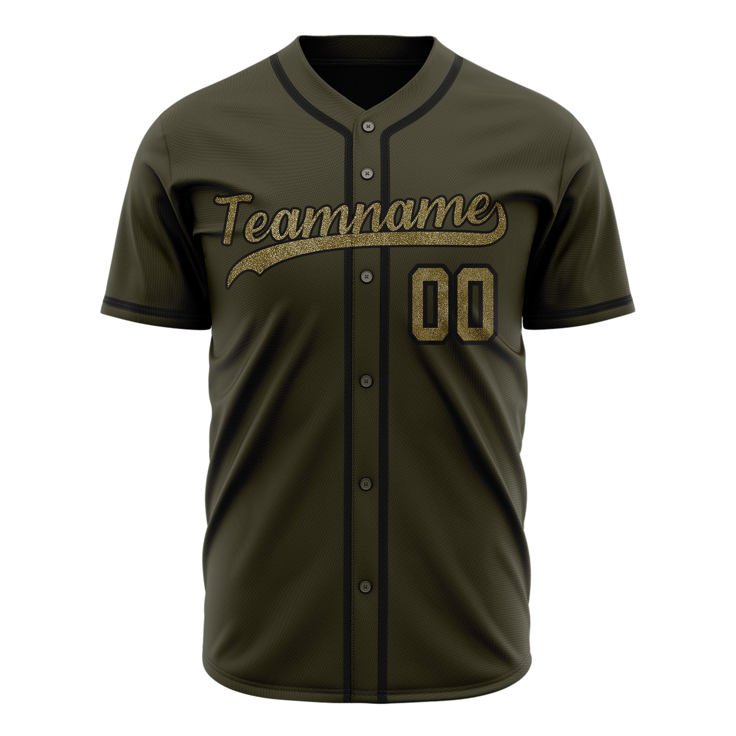 Benutzerdefiniertes Professionelles Oliv Camo Baseballtrikot
