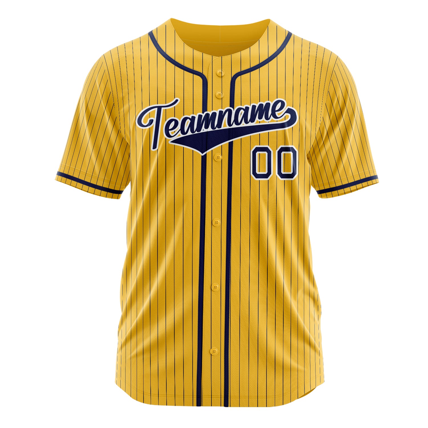 Benutzerdefiniertes Professionelles Gelb Schwarz Baseballtrikot