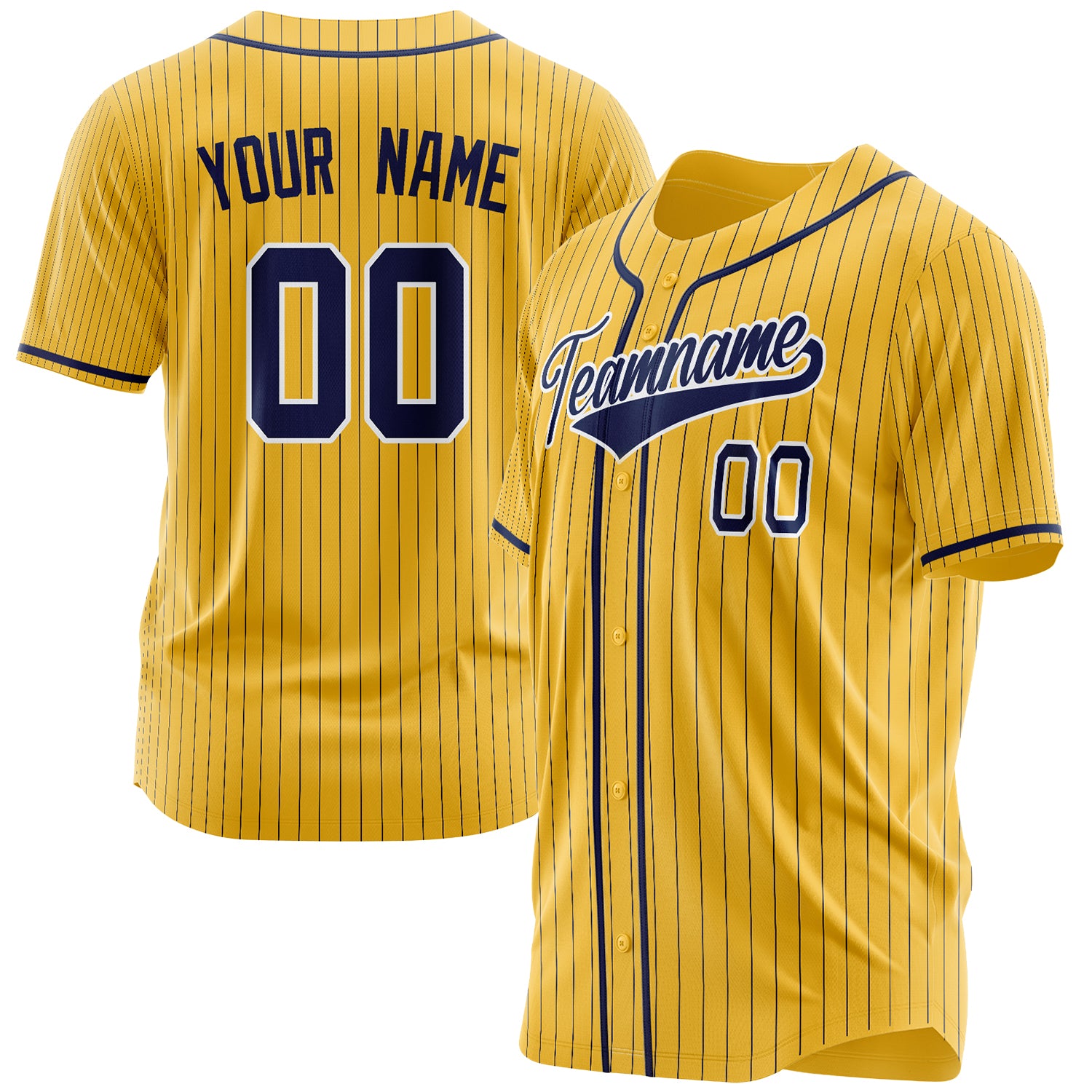 Benutzerdefiniertes Professionelles Gelb Schwarz Baseballtrikot BB03240607CK372