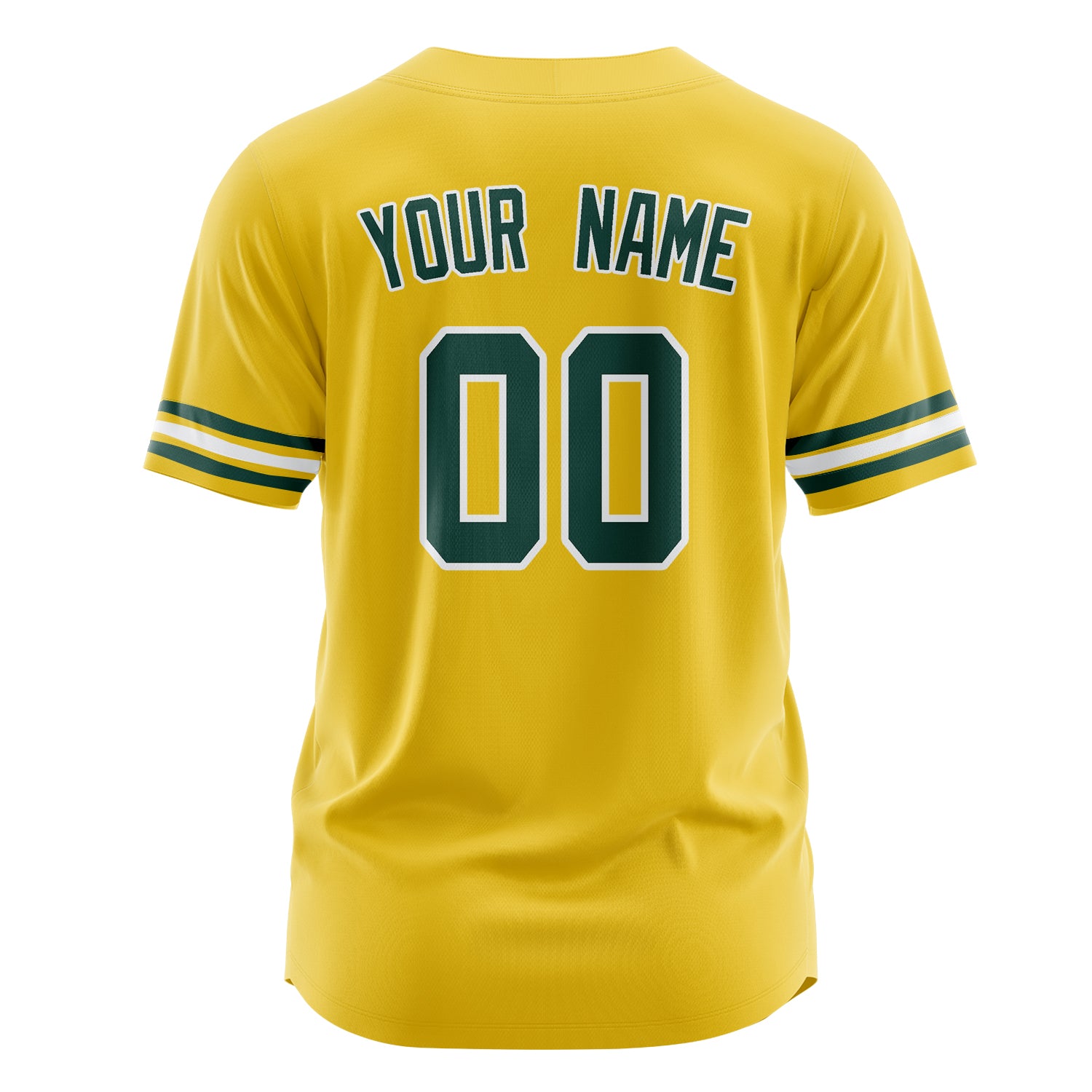 Benutzerdefiniertes Professionelles Gelb Grün Baseballtrikot