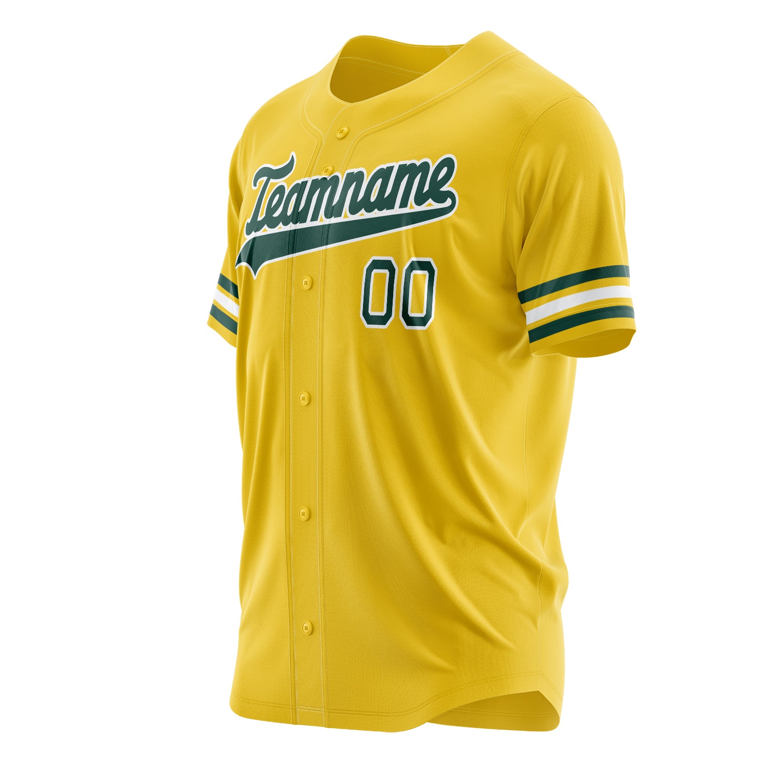 Benutzerdefiniertes Professionelles Gelb Grün Baseballtrikot