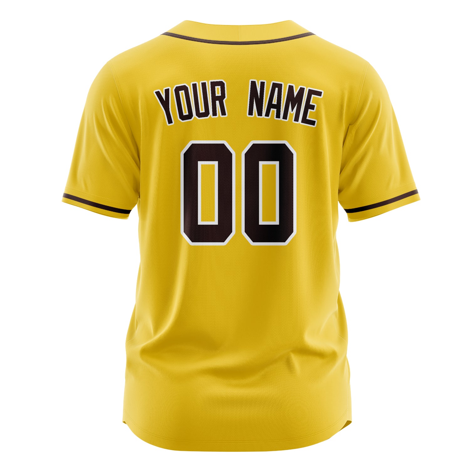 Benutzerdefiniertes Professionelles Gelb Schwarz Baseballtrikot