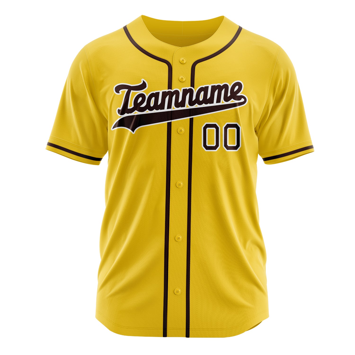 Benutzerdefiniertes Professionelles Gelb Schwarz Baseballtrikot