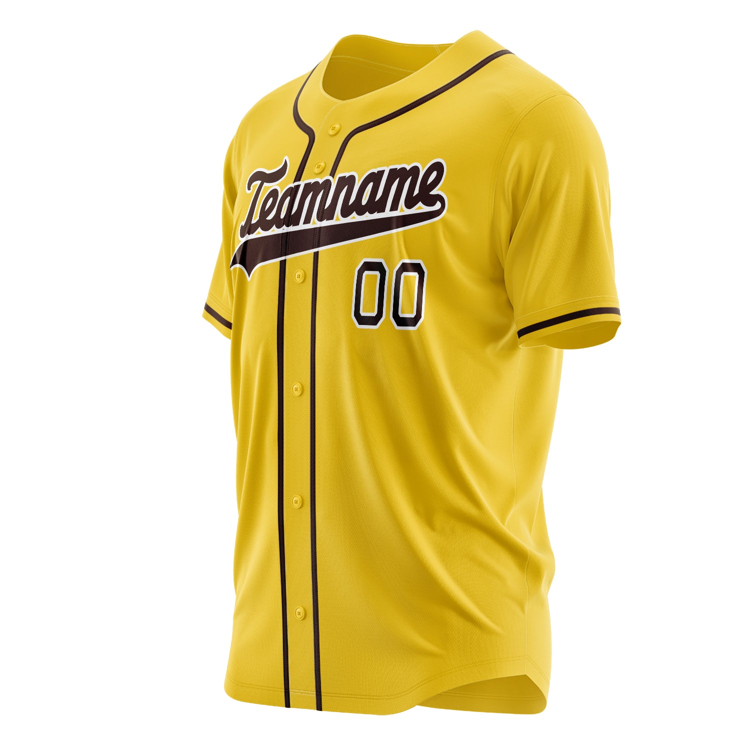 Benutzerdefiniertes Professionelles Gelb Schwarz Baseballtrikot