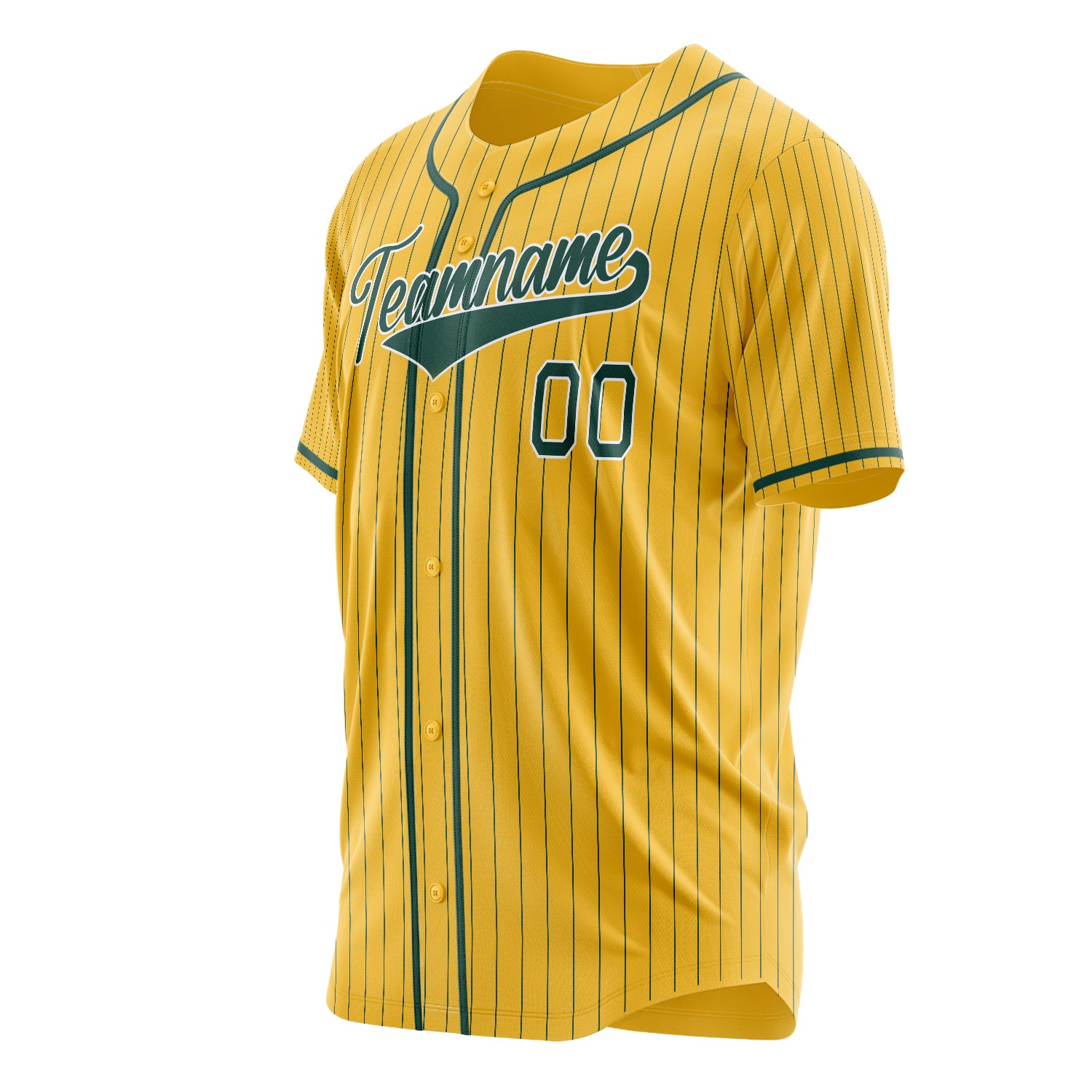 Benutzerdefiniertes Professionelles Gelb Grün Baseballtrikot