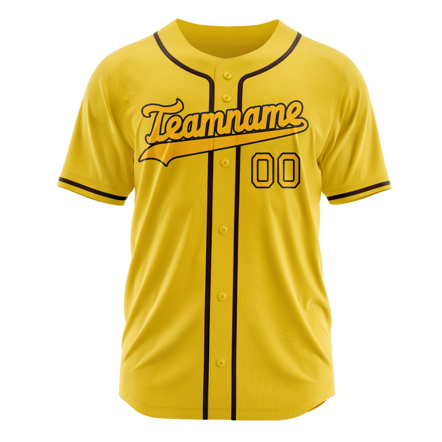 Custom Professional Yellow Black Baseball Jersey