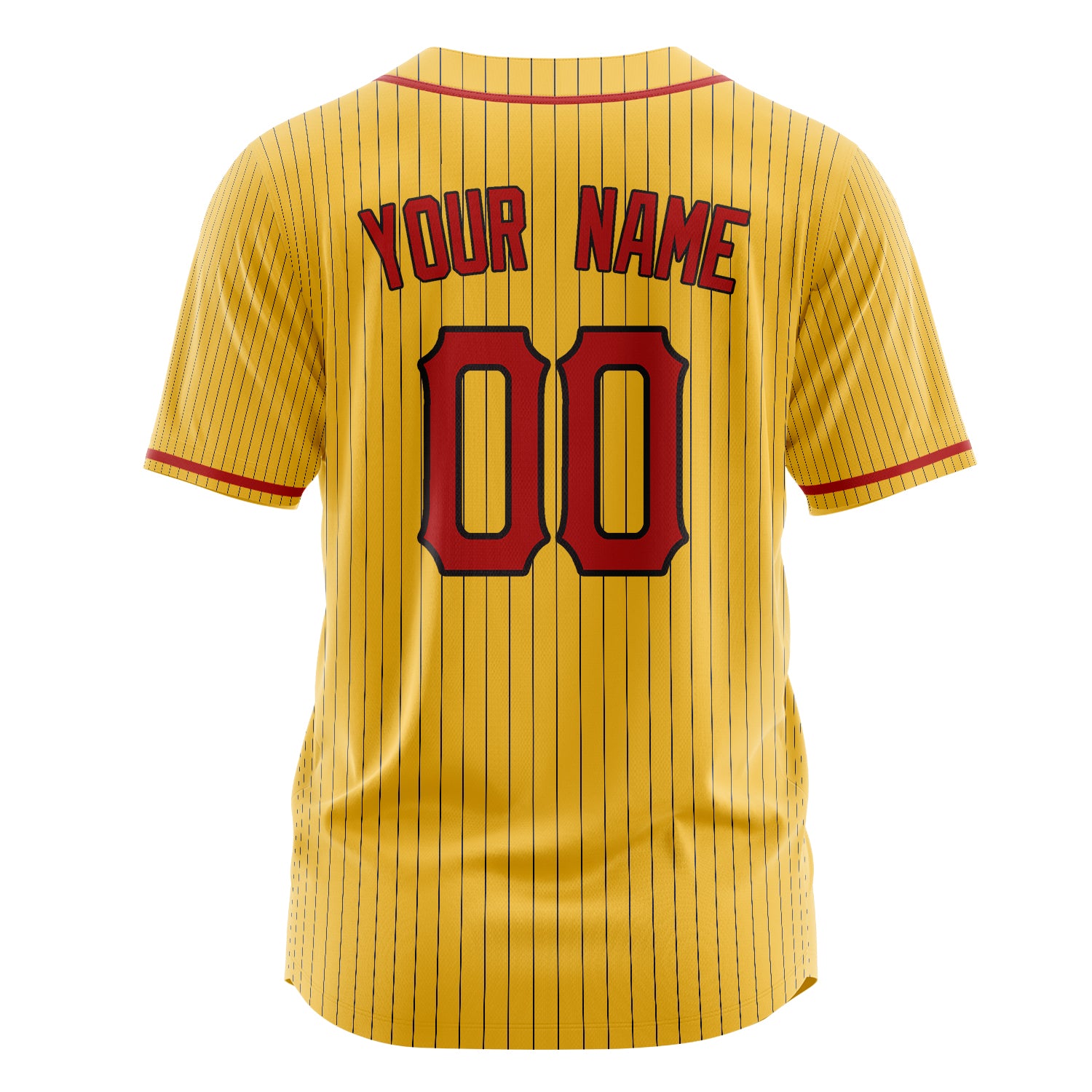 Benutzerdefiniertes Professionelles Gelb Rot Baseballtrikot