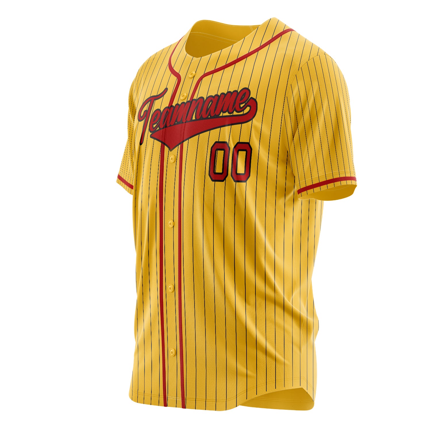 Benutzerdefiniertes Professionelles Gelb Rot Baseballtrikot