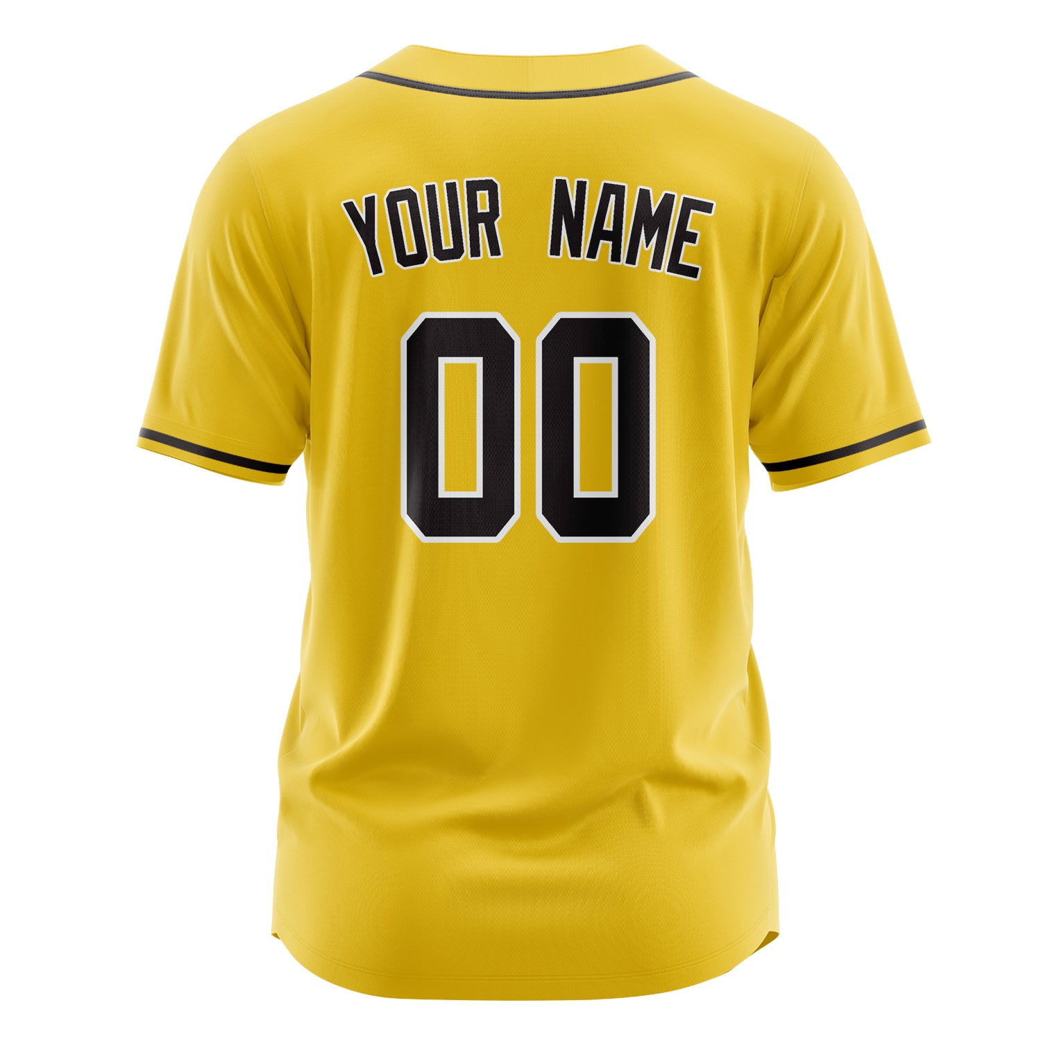 Benutzerdefiniertes Professionelles Gelb Schwarz Baseballtrikot