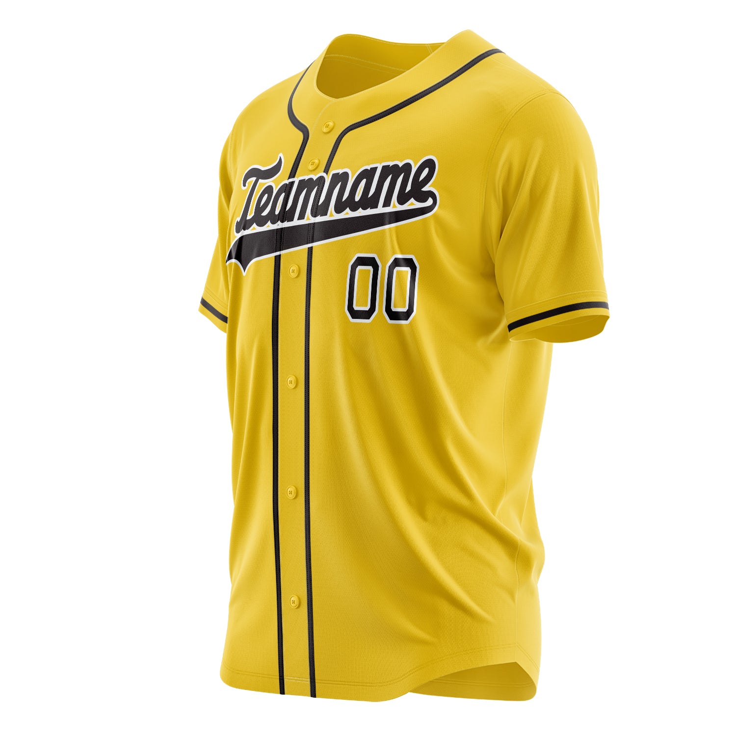 Benutzerdefiniertes Professionelles Gelb Schwarz Baseballtrikot