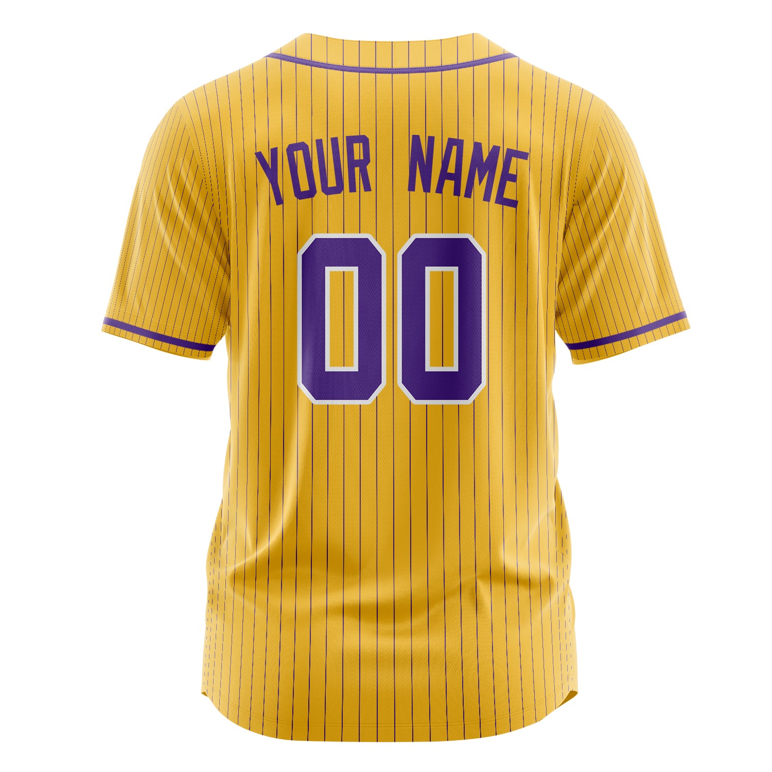 Benutzerdefiniertes Professionelles Gelb Lila Baseballtrikot