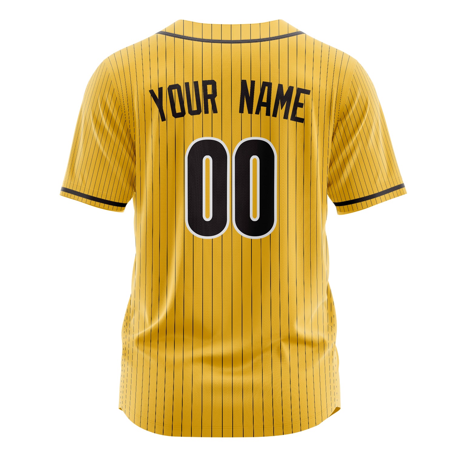 Benutzerdefiniertes Professionelles Gelb Schwarz Baseballtrikot