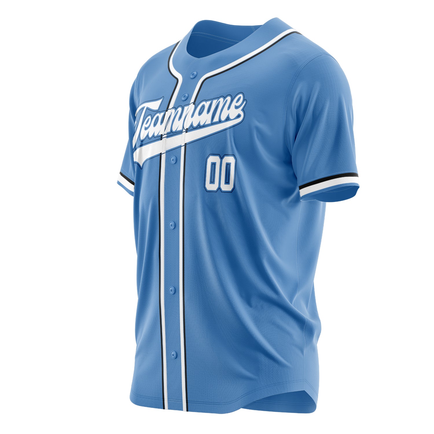 Benutzerdefiniertes Professionelles Elektrisch Blau Weiß Baseballtrikot
