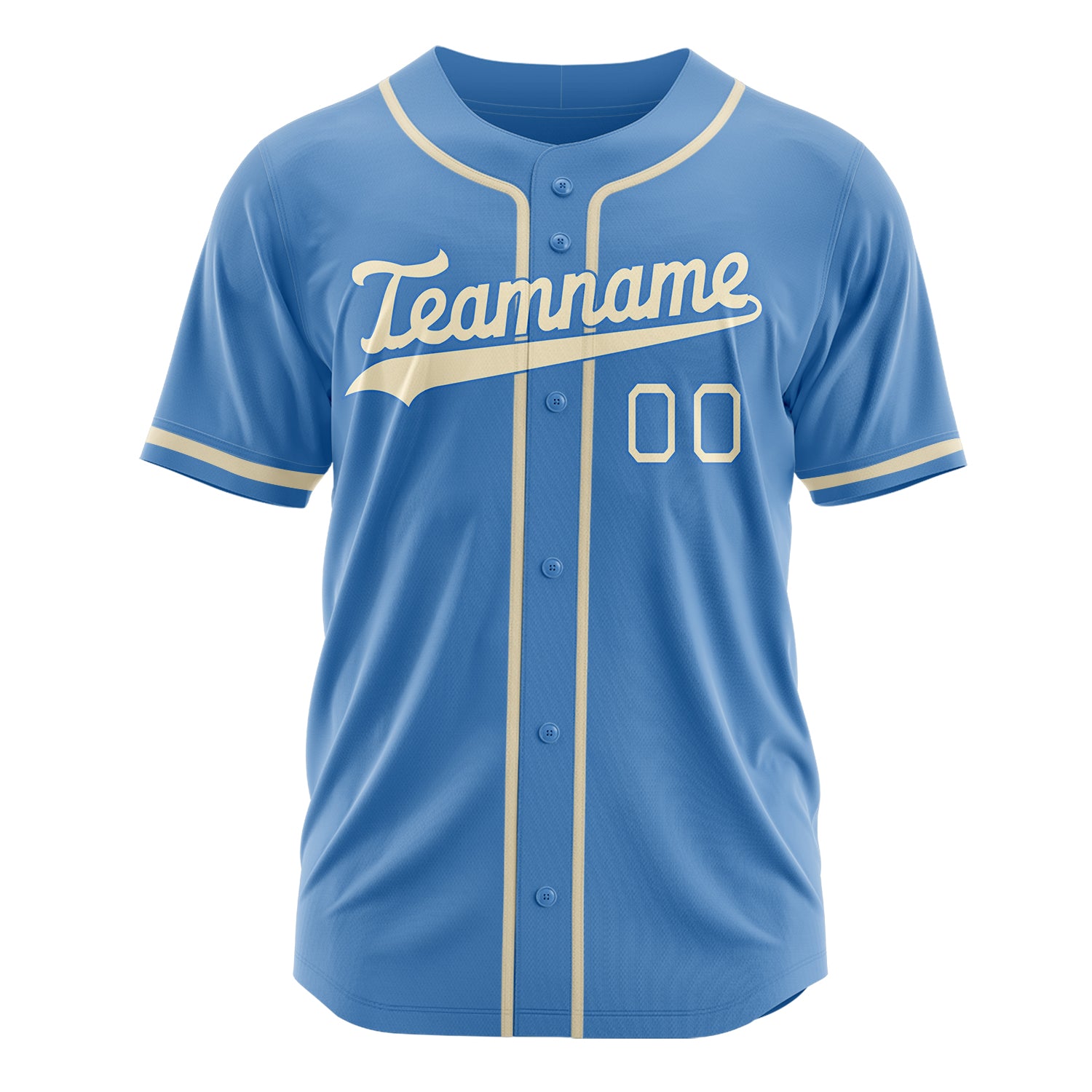 Benutzerdefiniertes Professionelles Elektrisch Blau Weiß Baseballtrikot