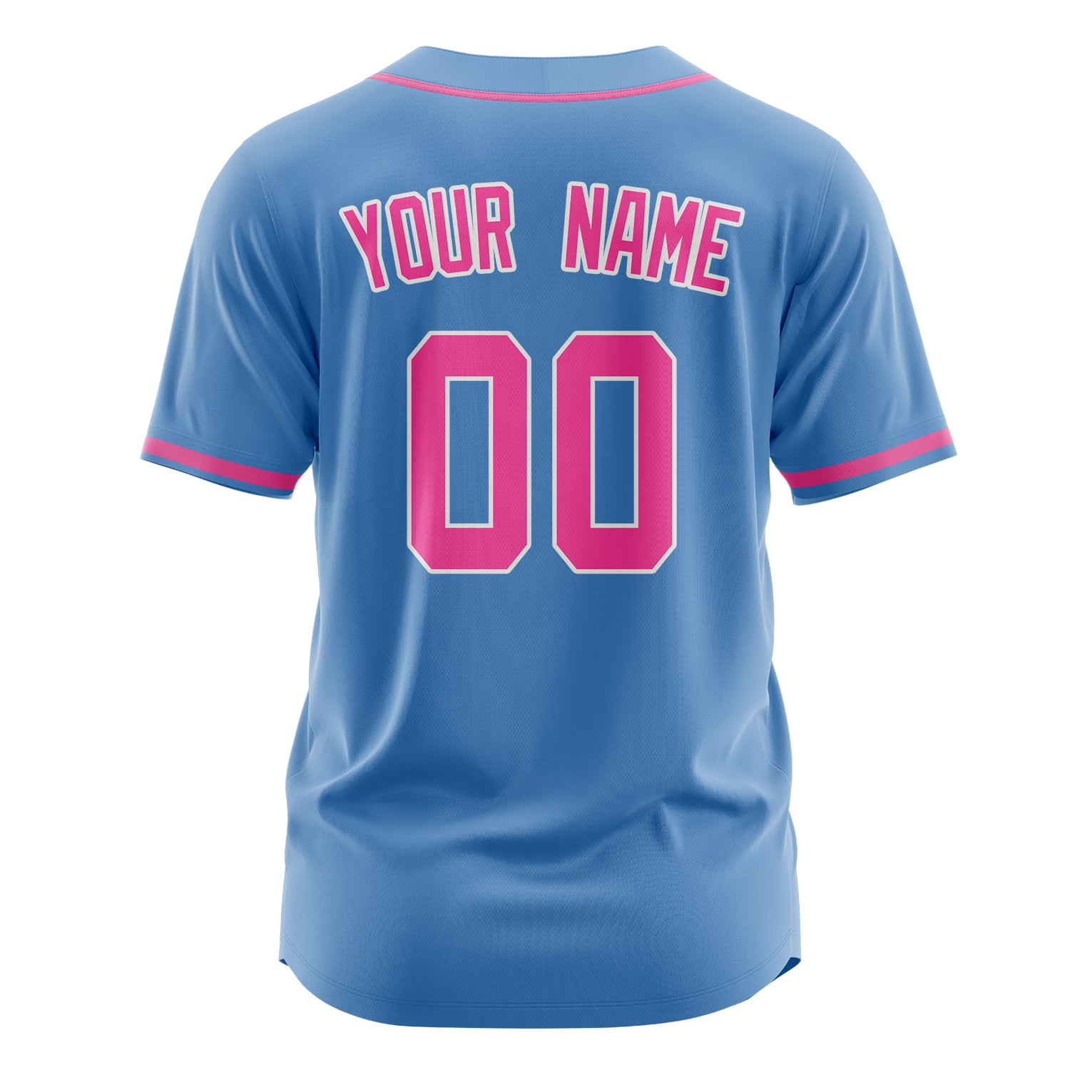 Benutzerdefiniertes Professionelles Elektrisch Blau Rosa Baseballtrikot