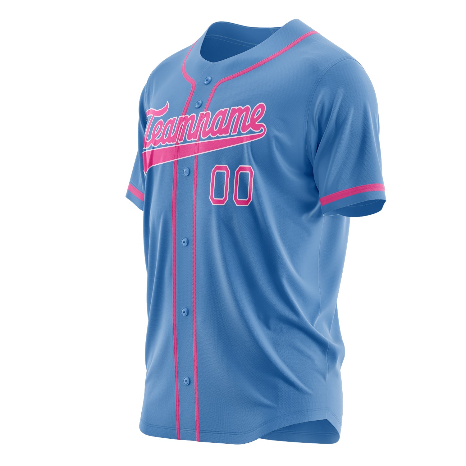 Benutzerdefiniertes Professionelles Elektrisch Blau Rosa Baseballtrikot