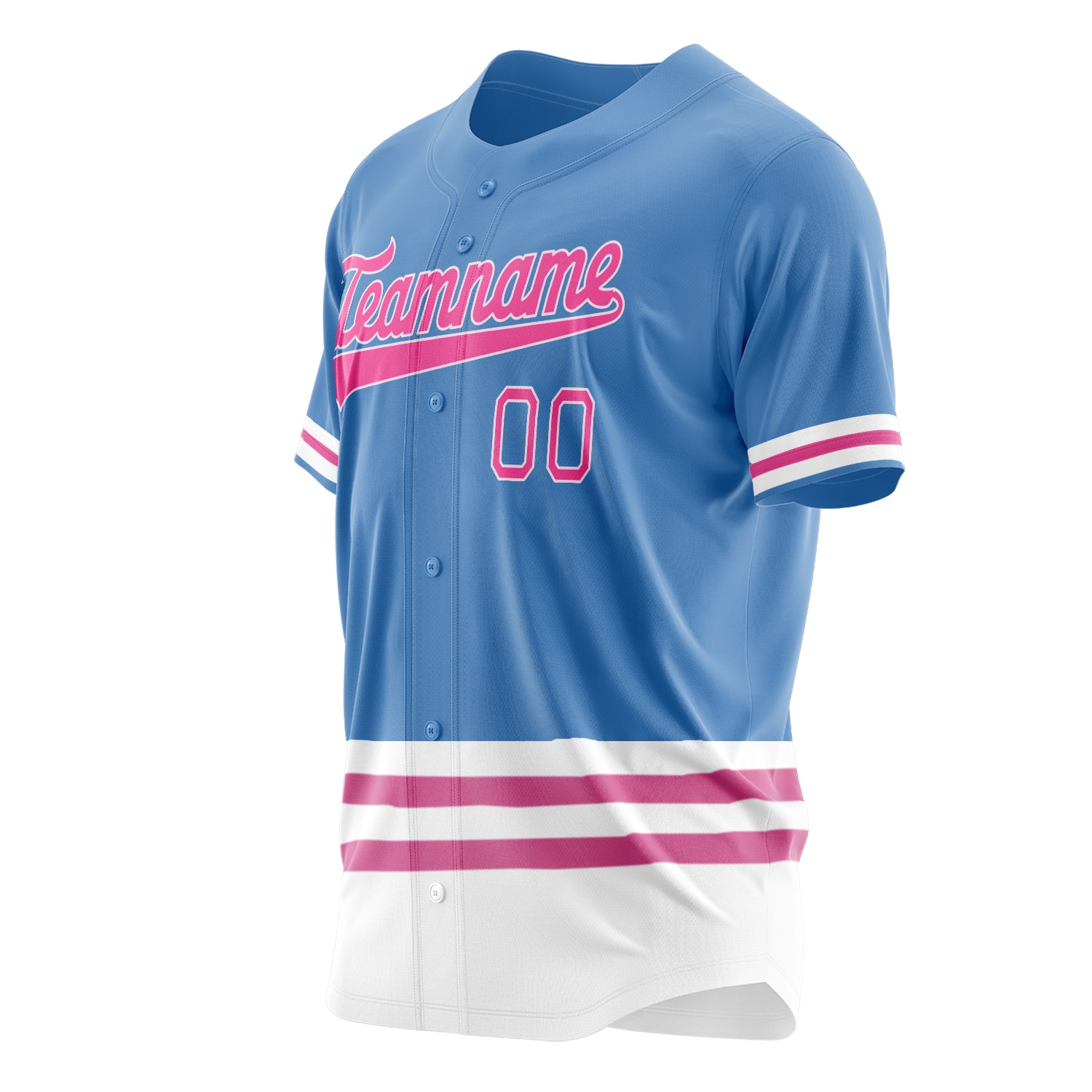 Benutzerdefiniertes Professionelles Elektrisch Blau Rosa Baseballtrikot