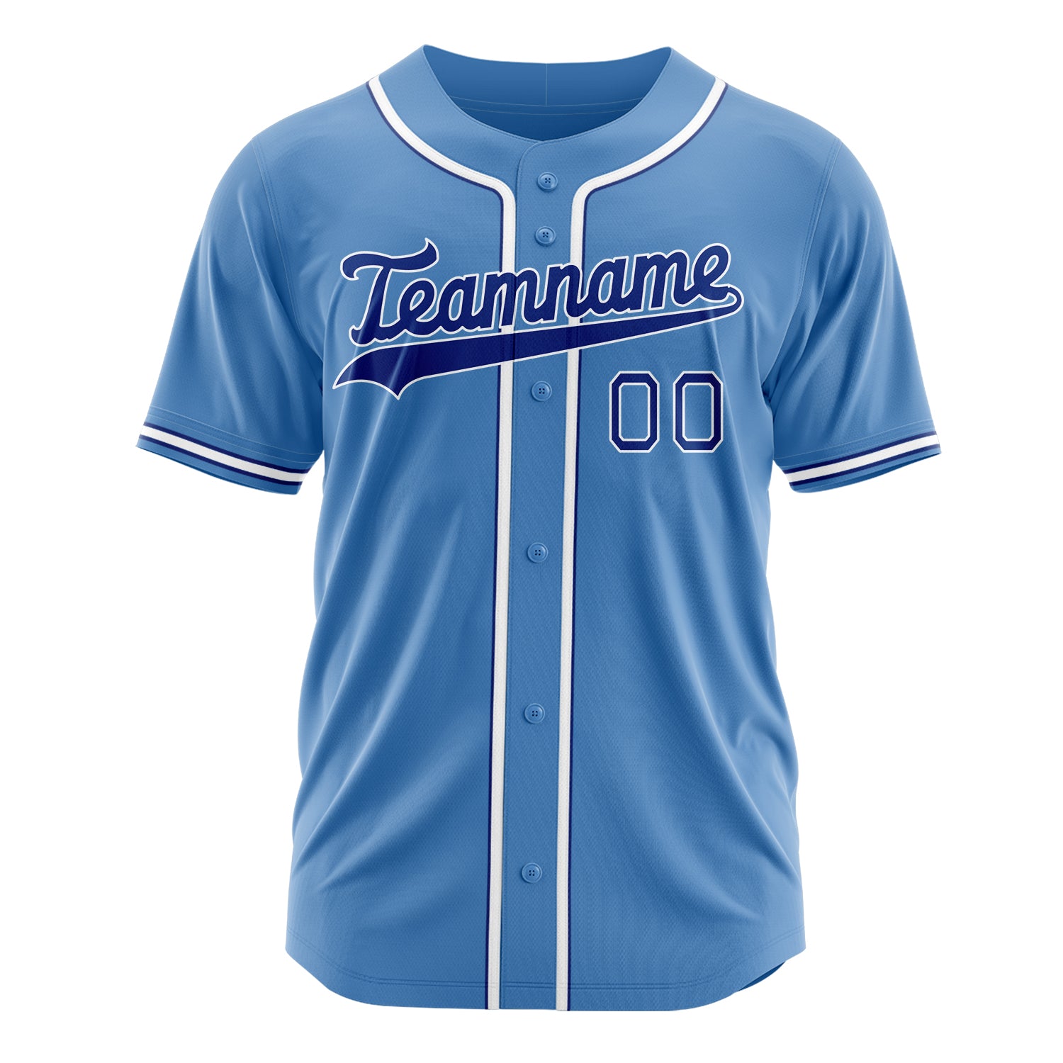 Custom Professional Electric Blue Navy Blue Baseball Jersey