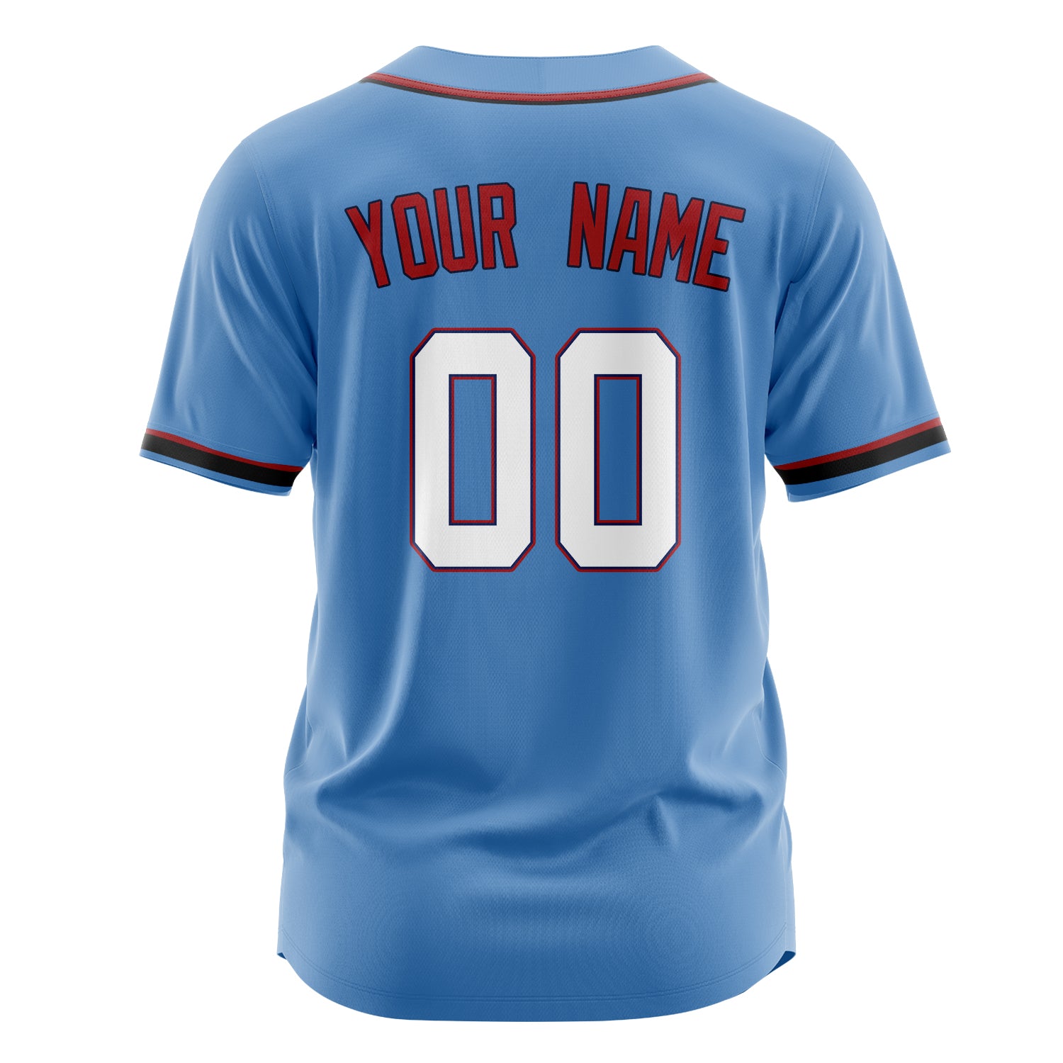 Custom Professional Electric Blue White Baseball Jersey