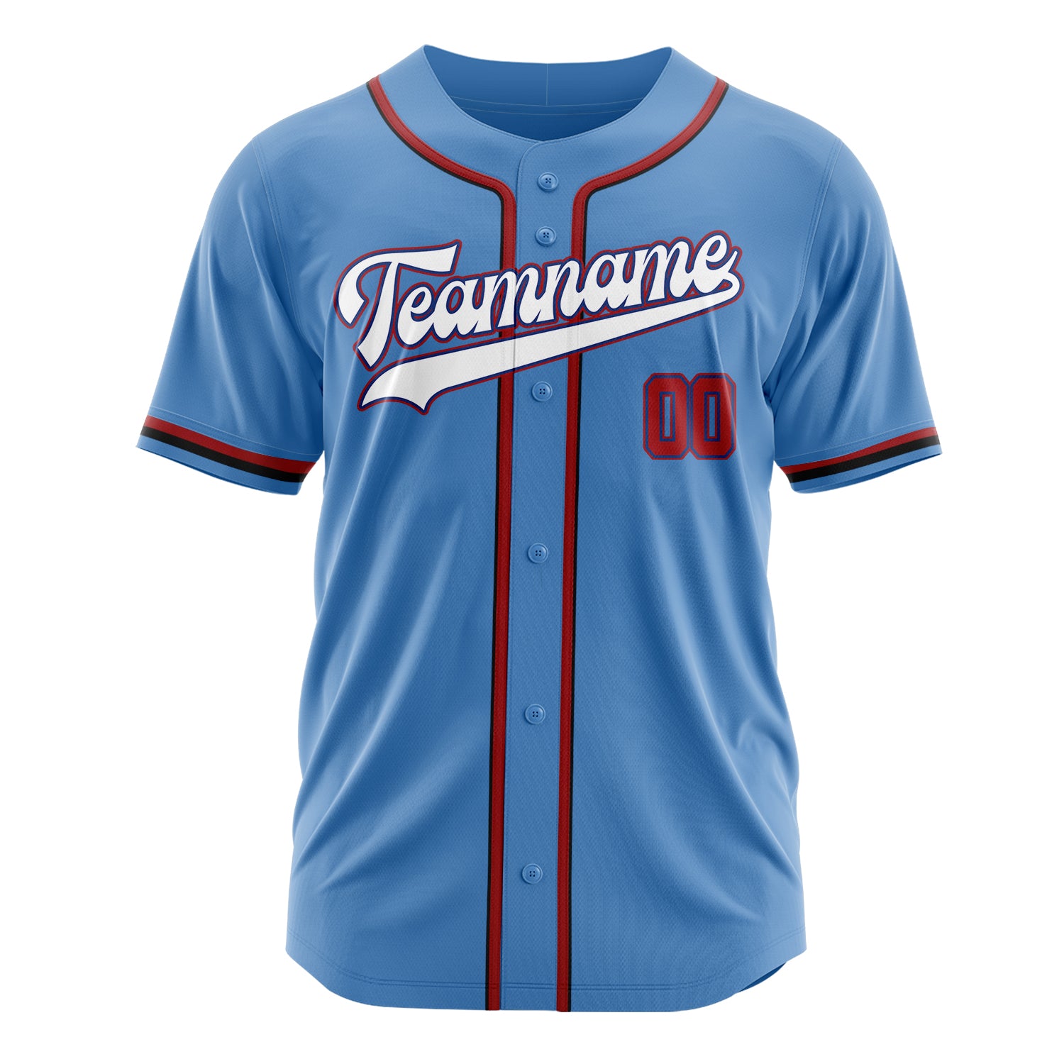Custom Professional Electric Blue White Baseball Jersey