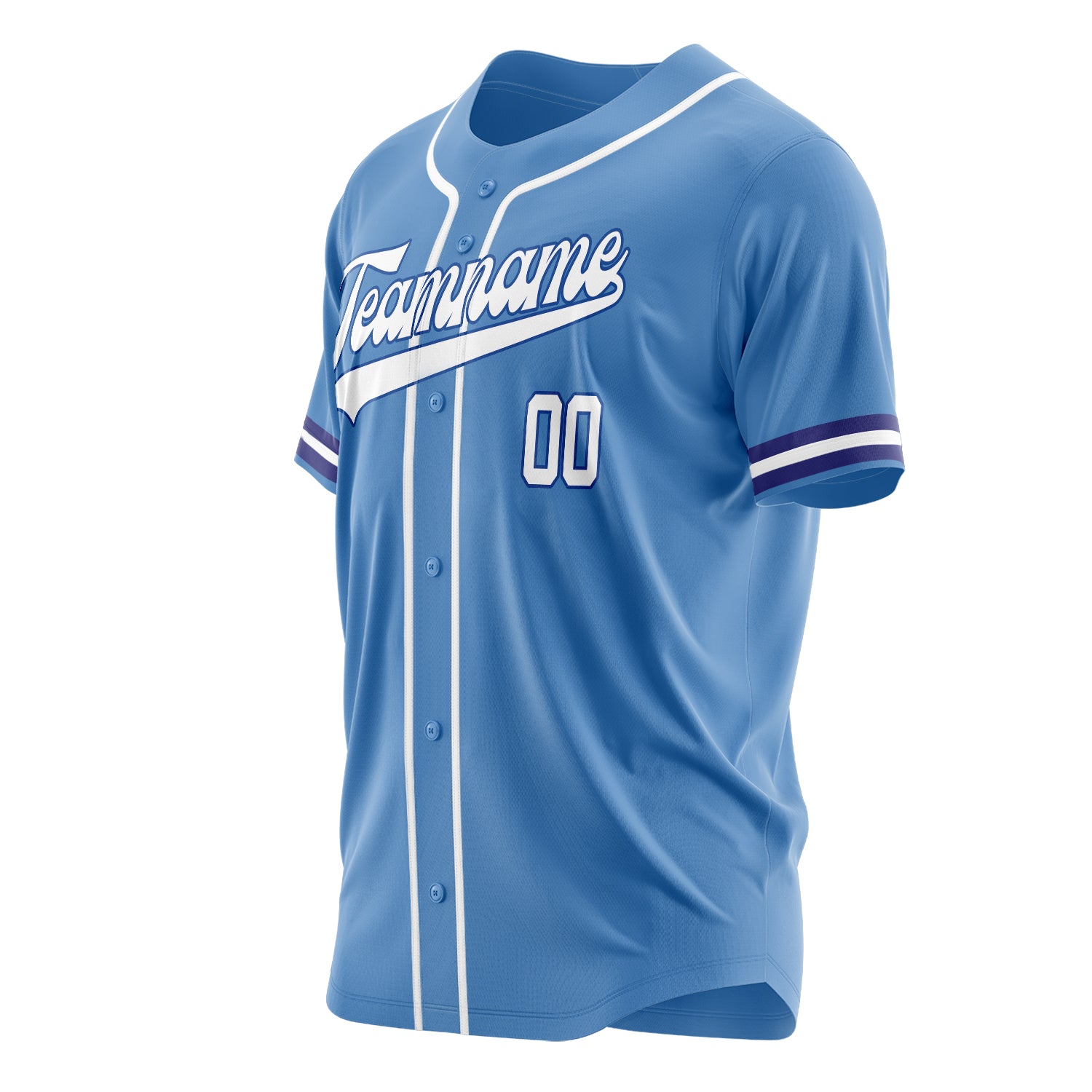 Benutzerdefiniertes Professionelles Elektrisch Blau Weiß Baseballtrikot