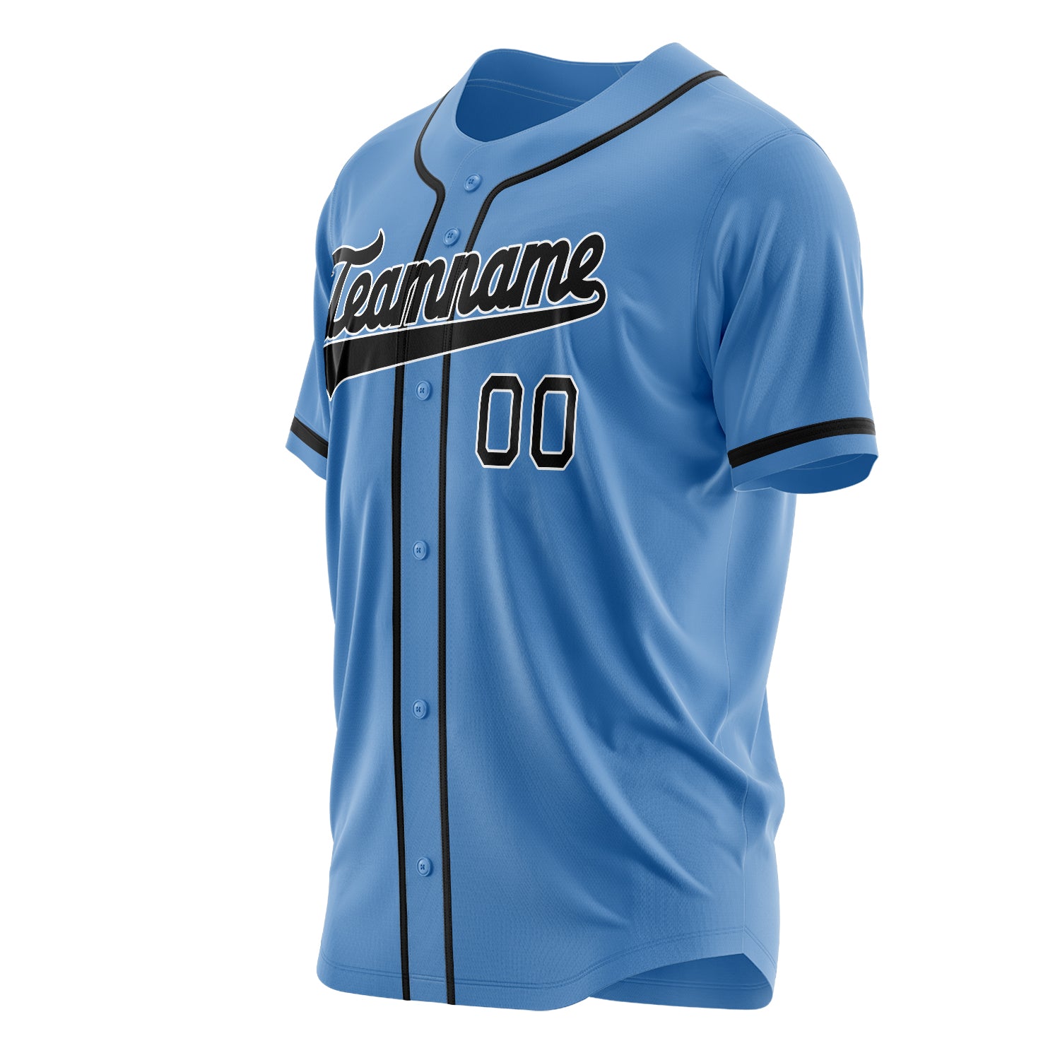 Benutzerdefiniertes Professionelles Elektrisch Blau Schwarz Baseballtrikot