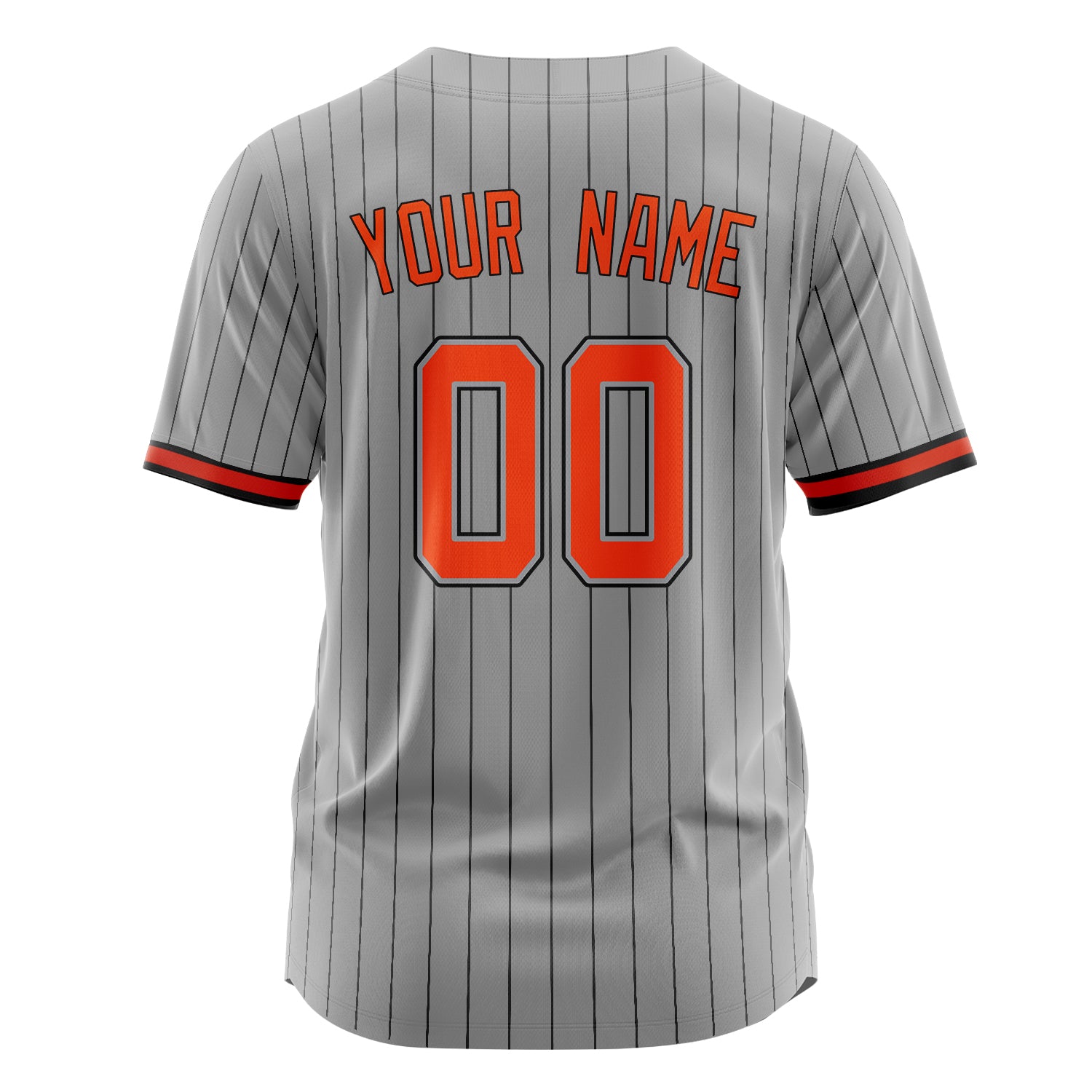 Custom Professional Gray Orange Baseball Jersey