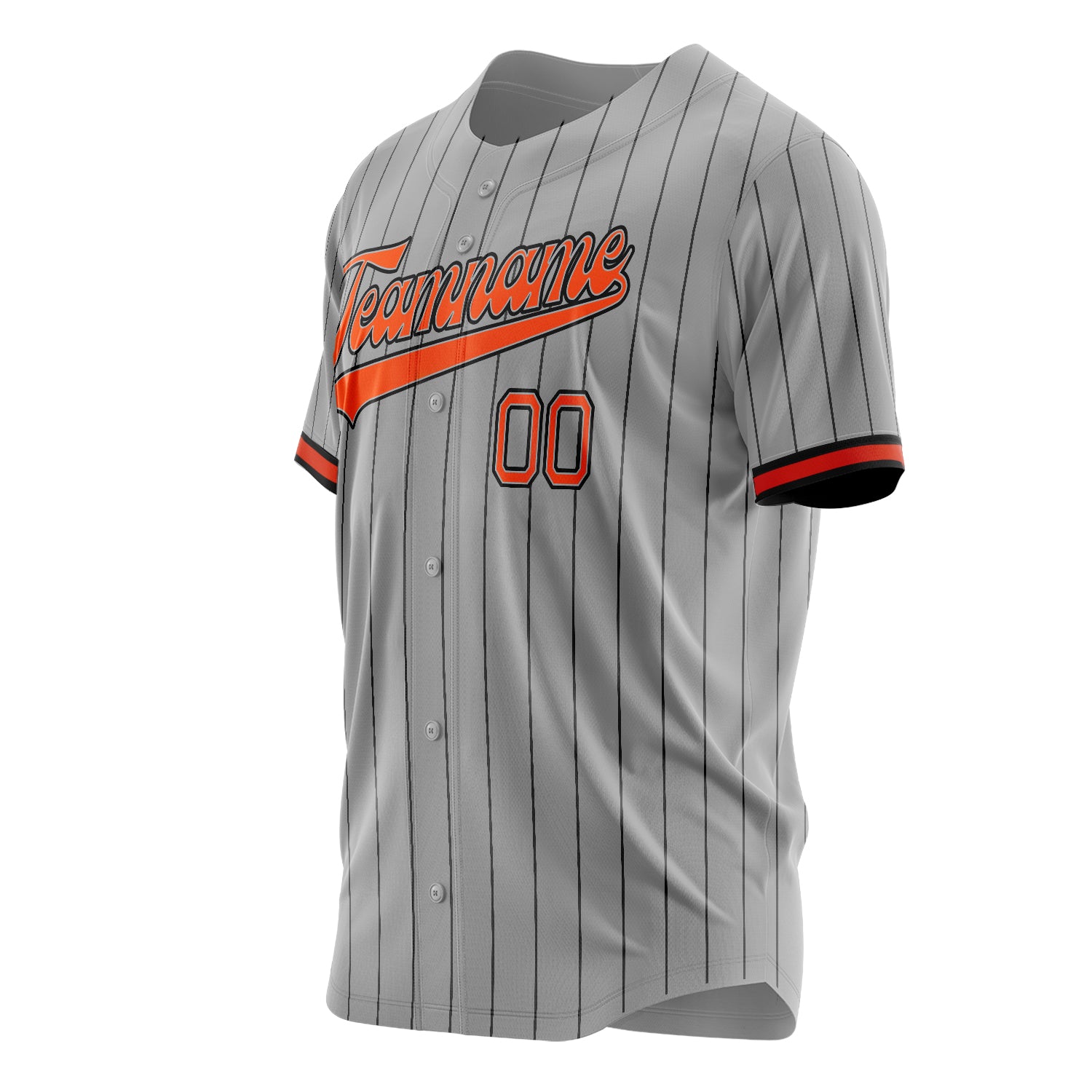 Custom Professional Gray Orange Baseball Jersey
