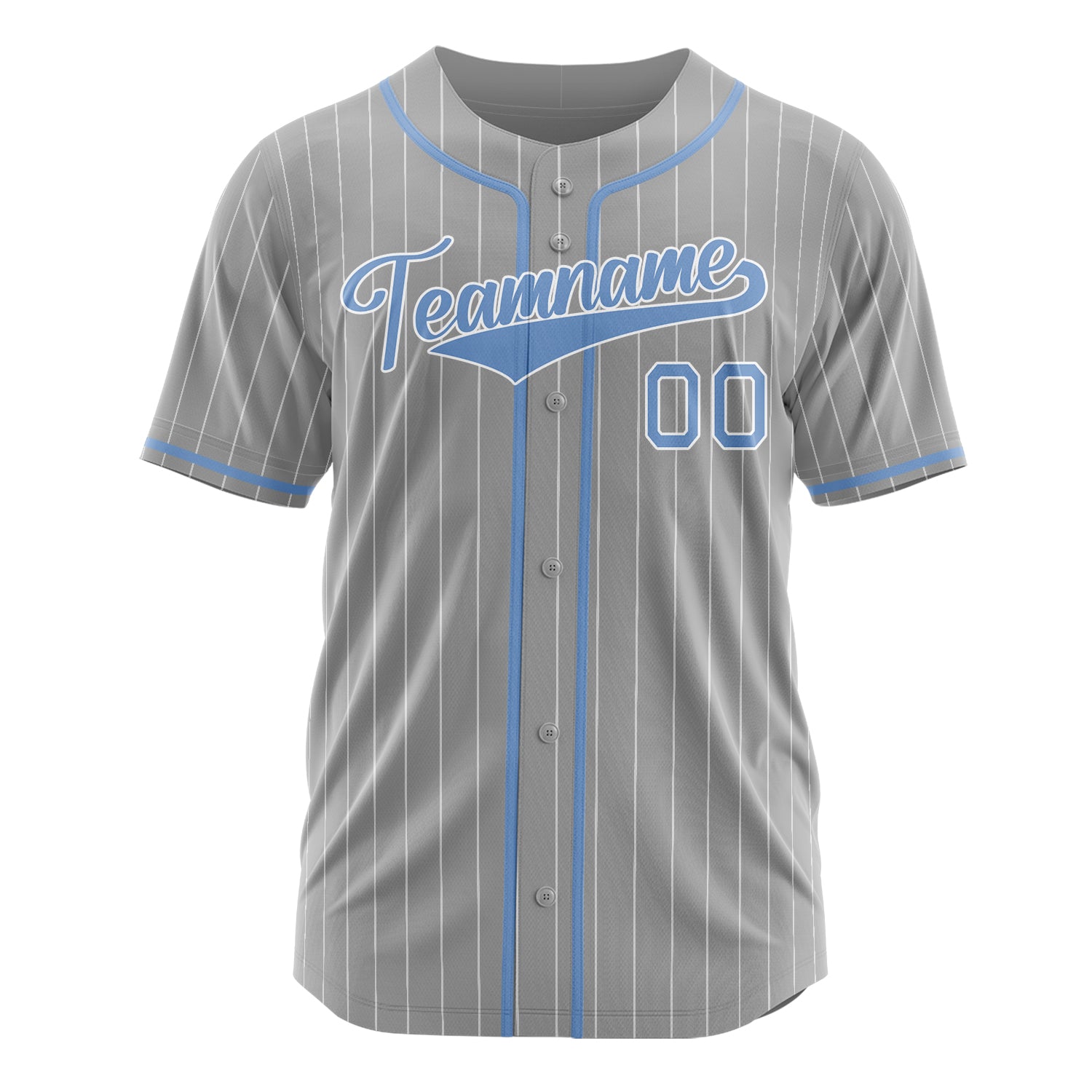 Custom Professional Gray Navy Blue Baseball Jersey