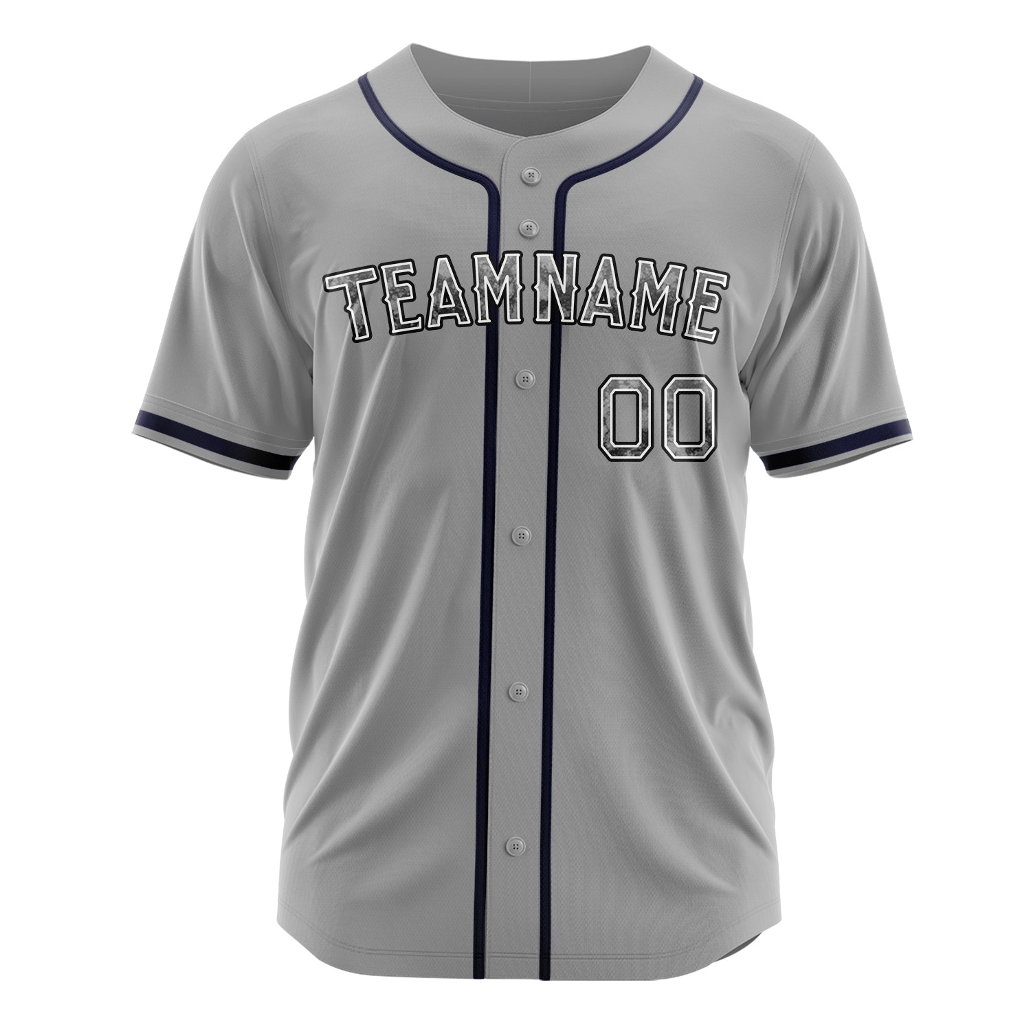 Custom Professional Gray Black Baseball Jersey