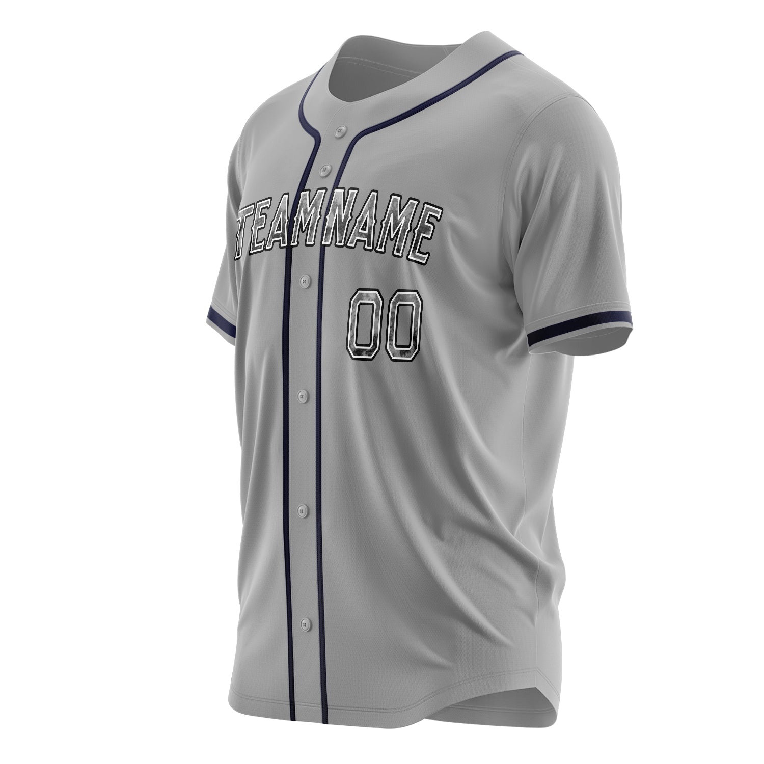 Benutzerdefiniertes Professionelles Grau Schwarz Baseballtrikot