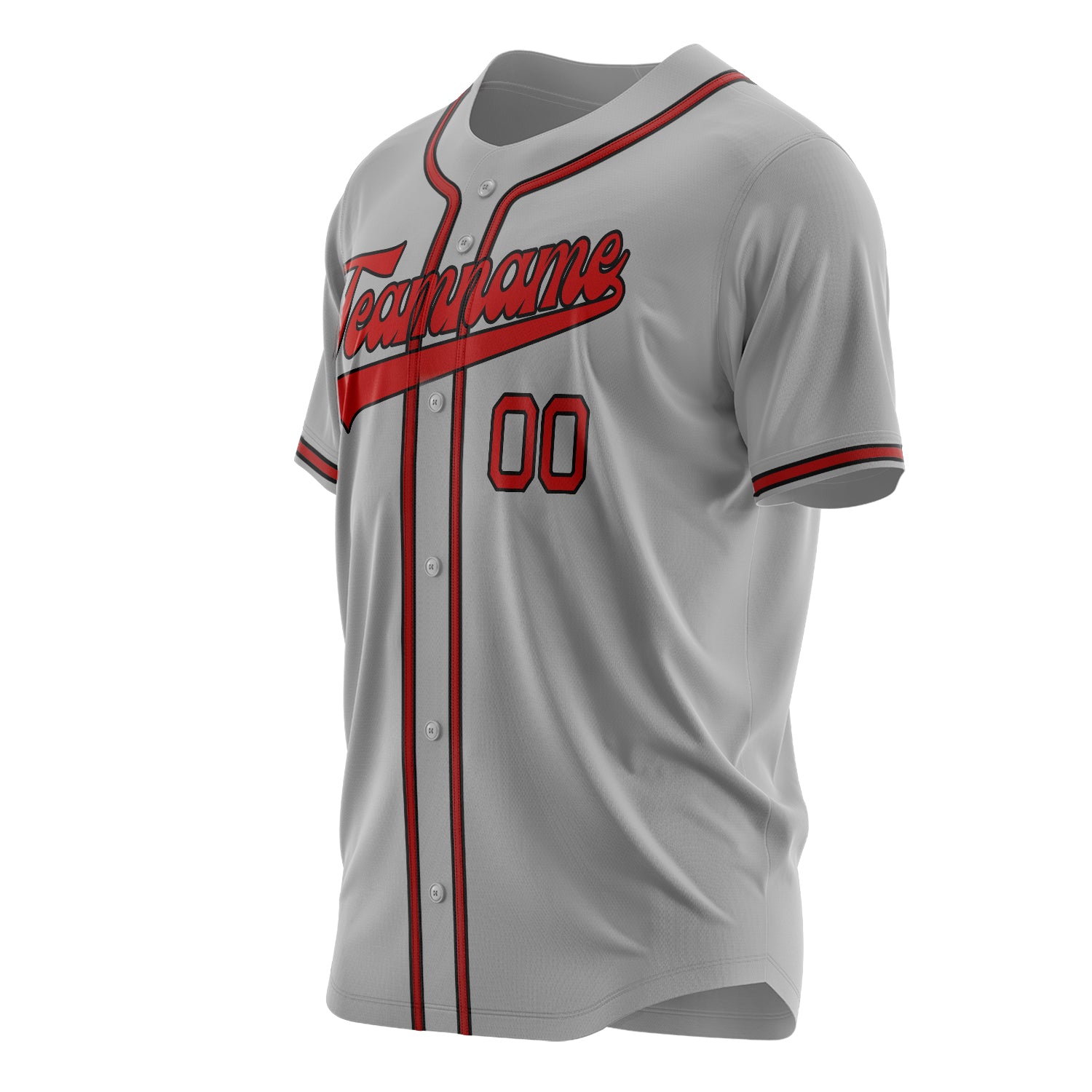 Benutzerdefiniertes Professionelles Grau Rot Baseballtrikot