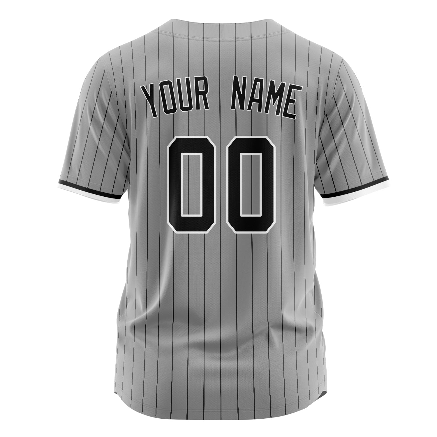 Benutzerdefiniertes Professionelles Grau Schwarz Baseballtrikot