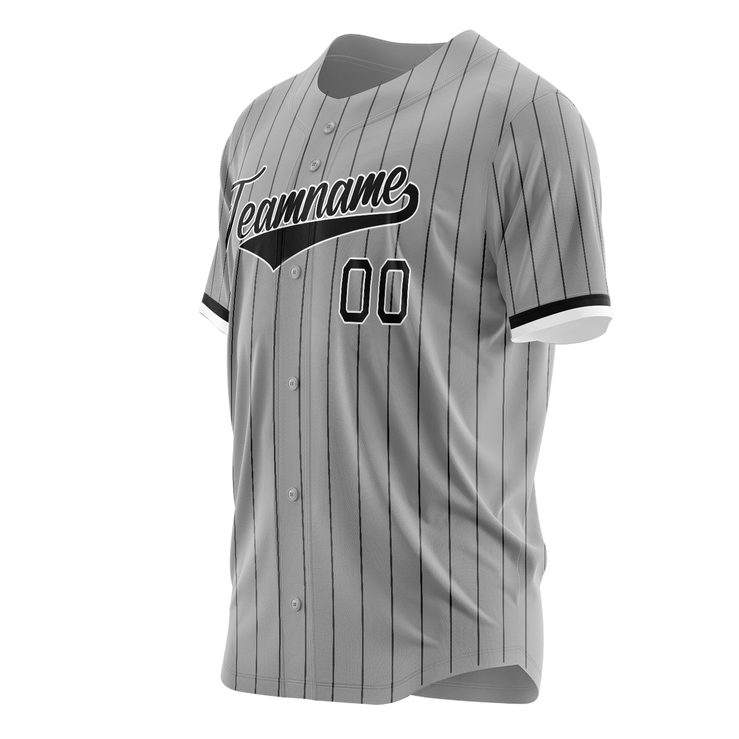 Benutzerdefiniertes Professionelles Grau Schwarz Baseballtrikot