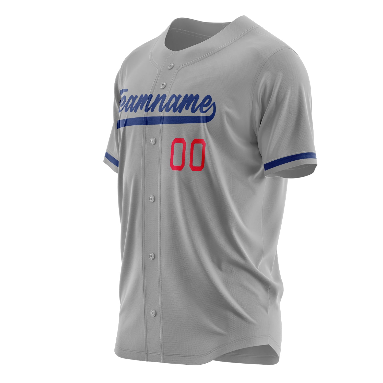 Benutzerdefiniertes Professionelles Grau Marineblau Baseballtrikot