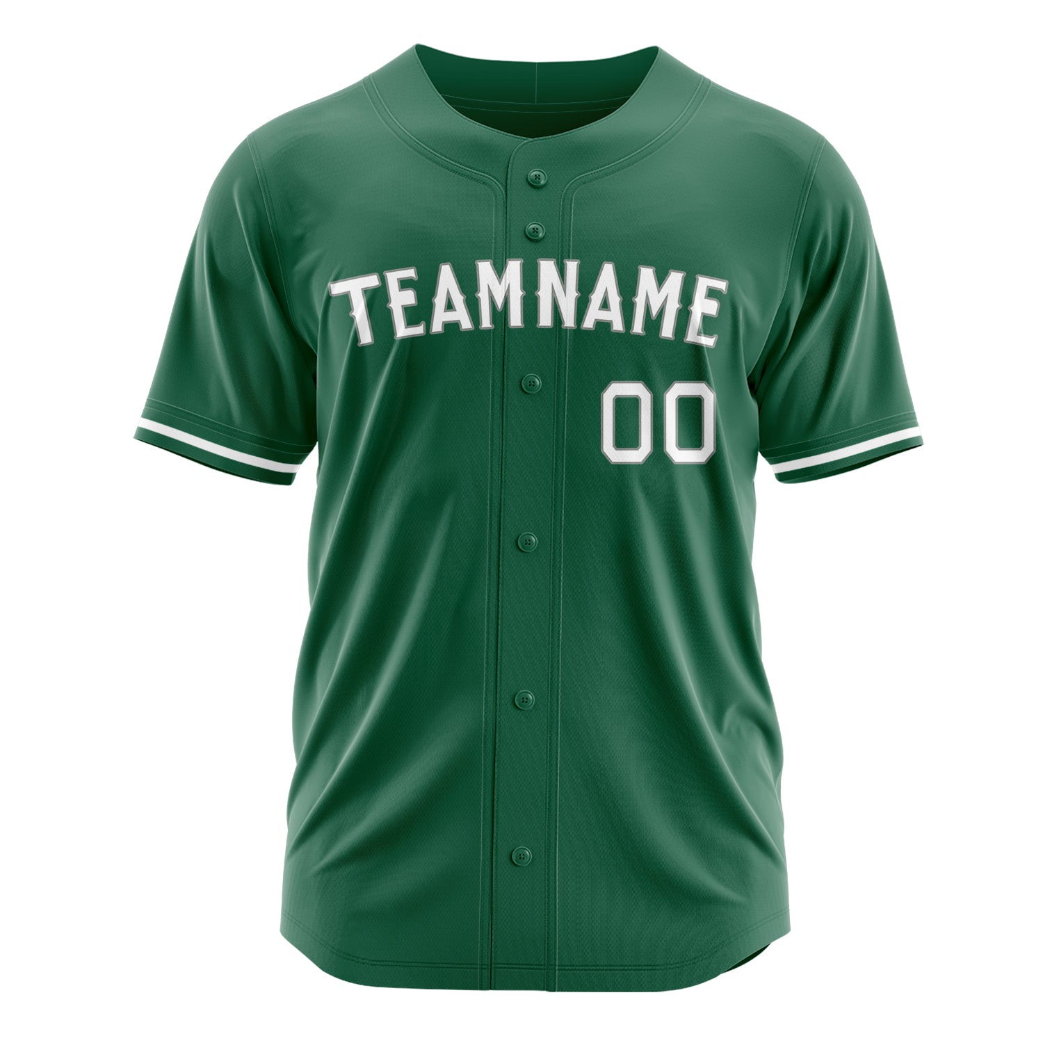 Custom Professional Kelly Green White Baseball Jersey