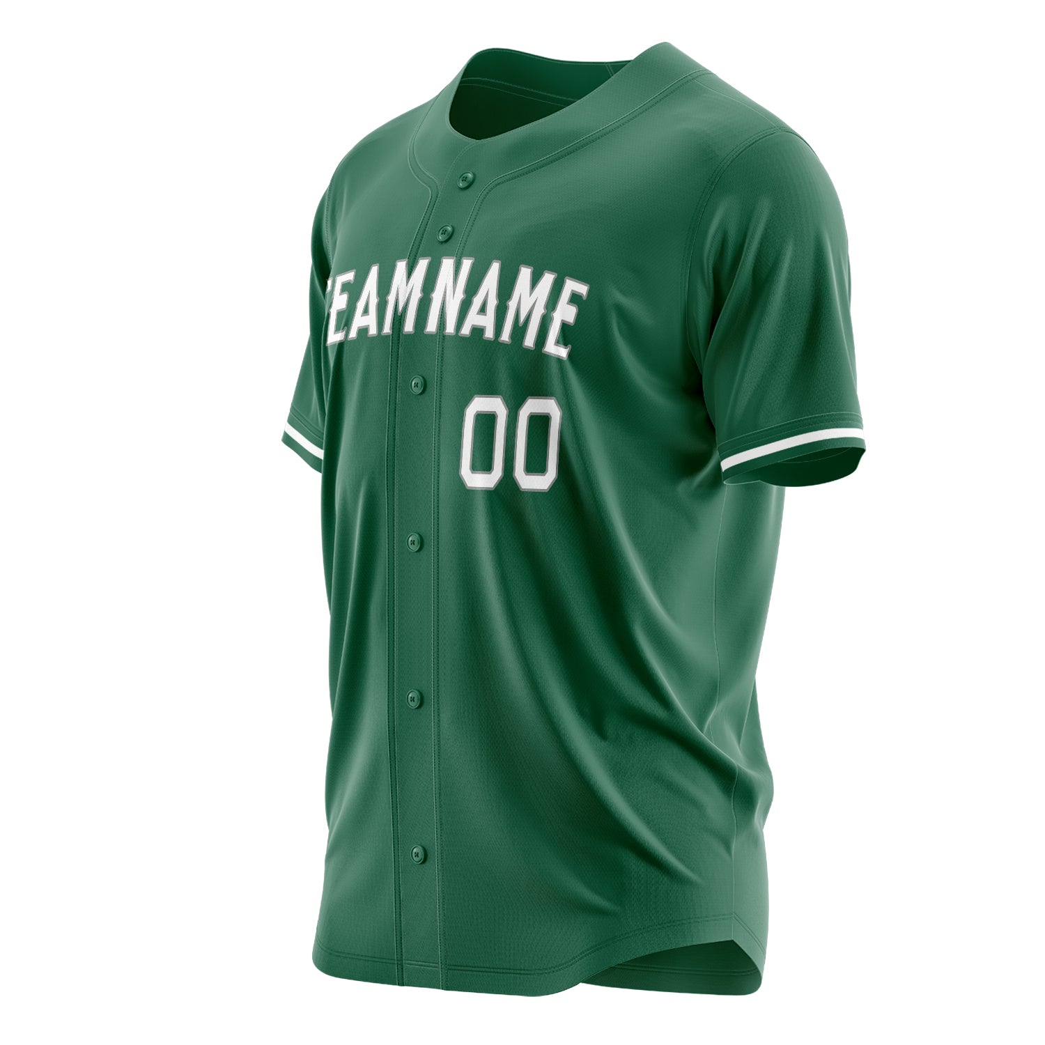 Benutzerdefiniertes Professionelles Kelly Grün Weiß Baseballtrikot