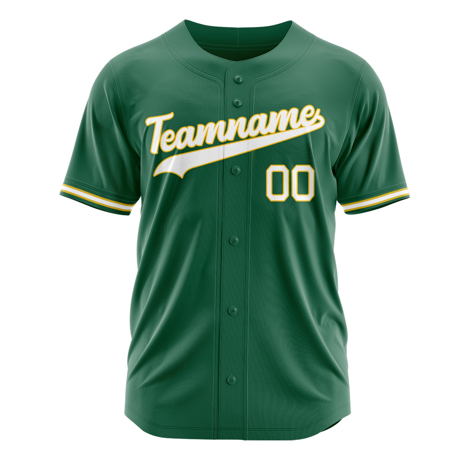Custom Professional Kelly Green White Baseball Jersey