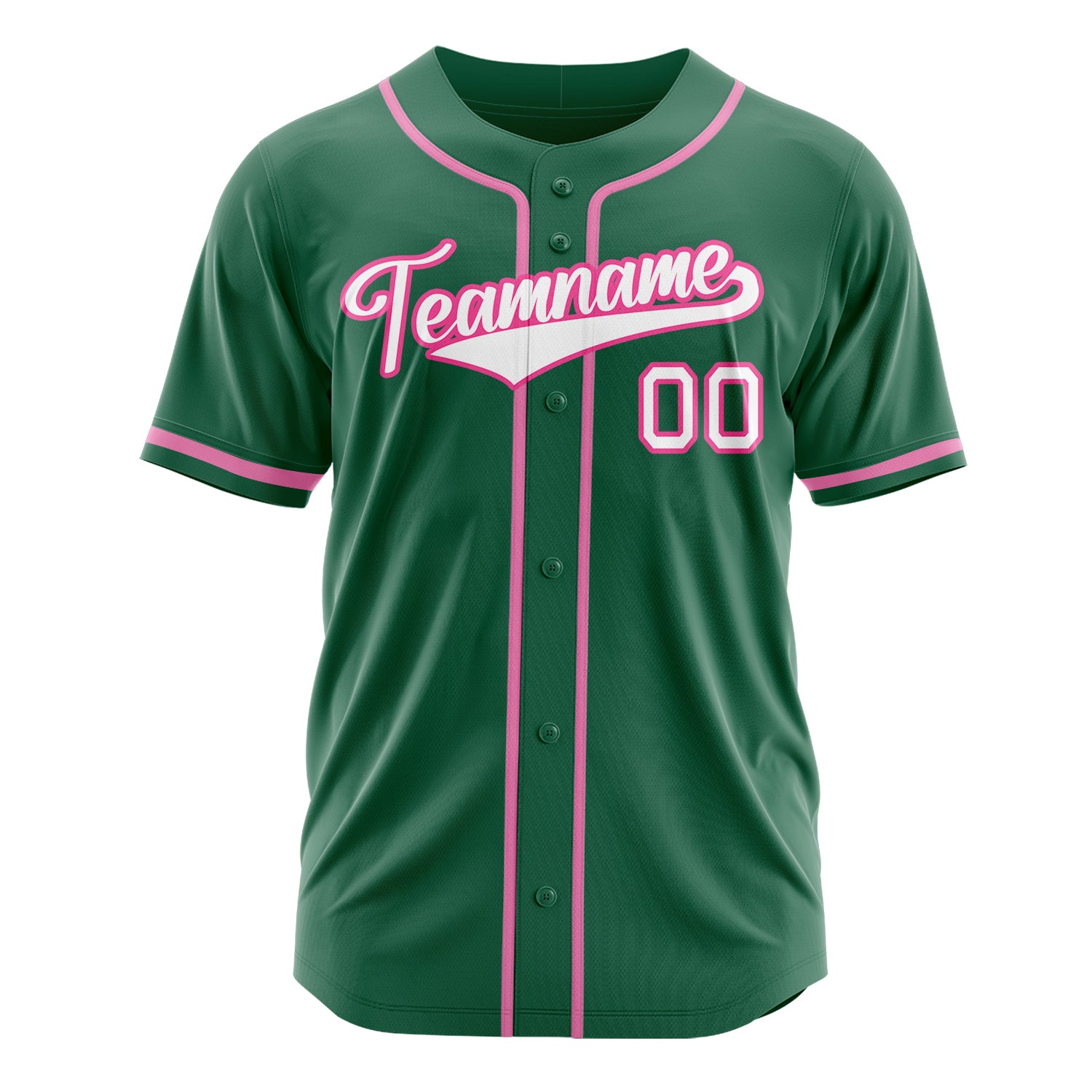 Custom Professional Kelly Green White Baseball Jersey