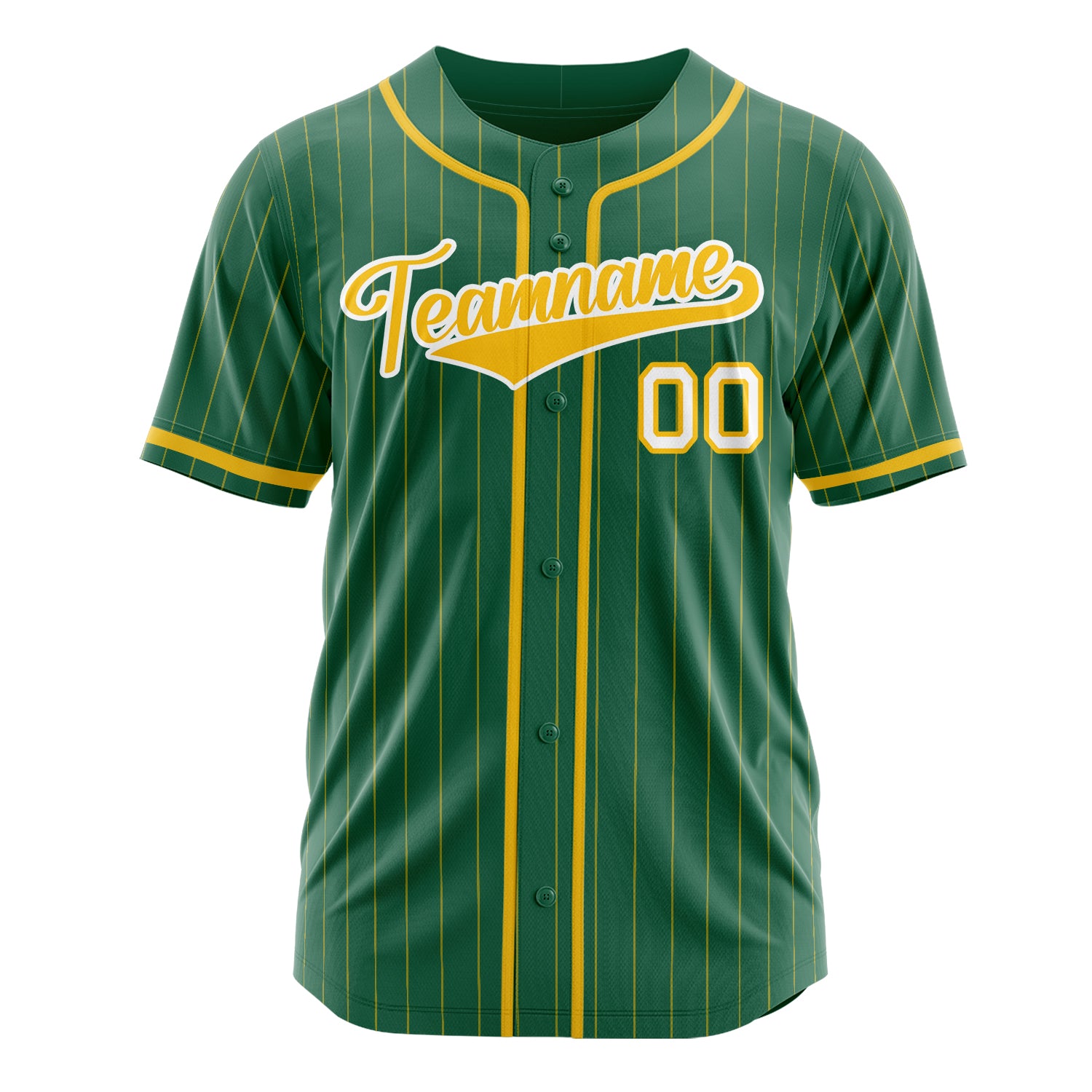 Custom Professional Kelly Green Gold Baseball Jersey