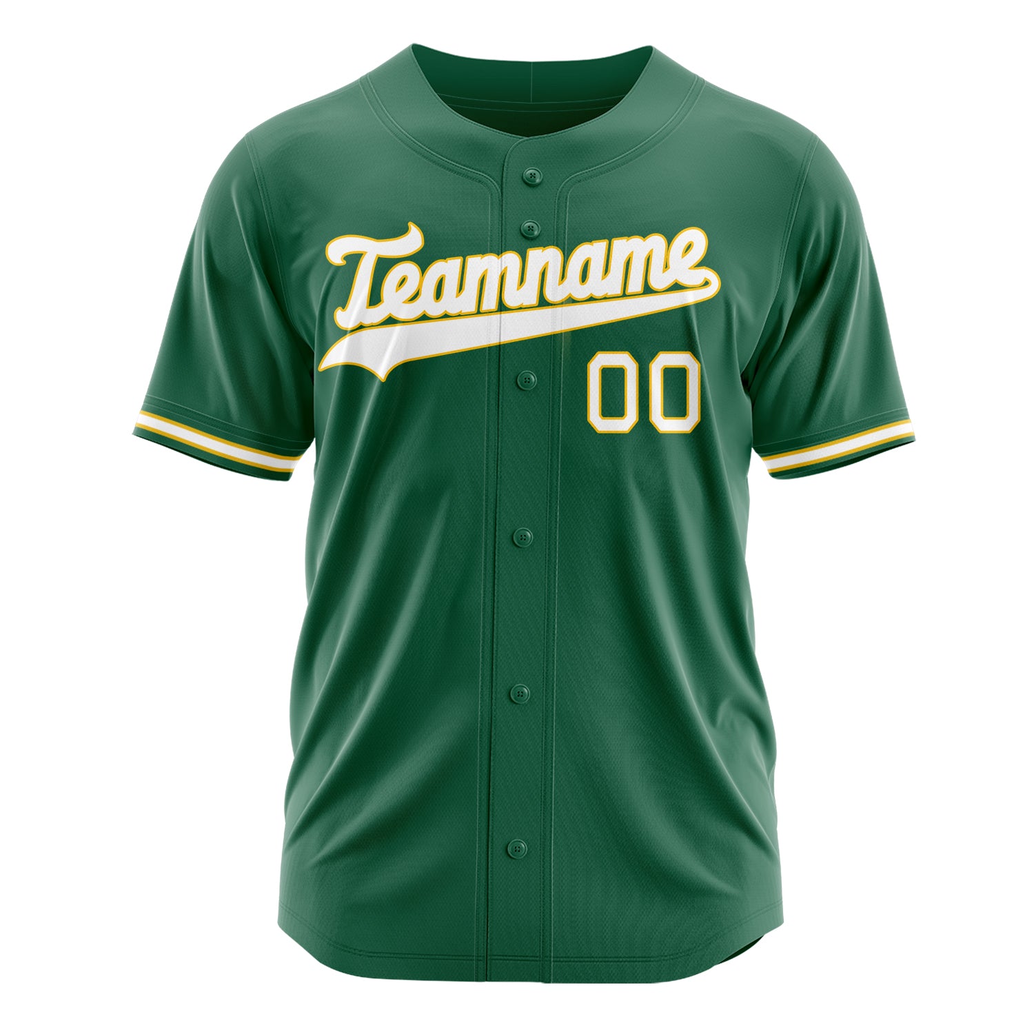 Custom Professional Kelly Green White Baseball Jersey