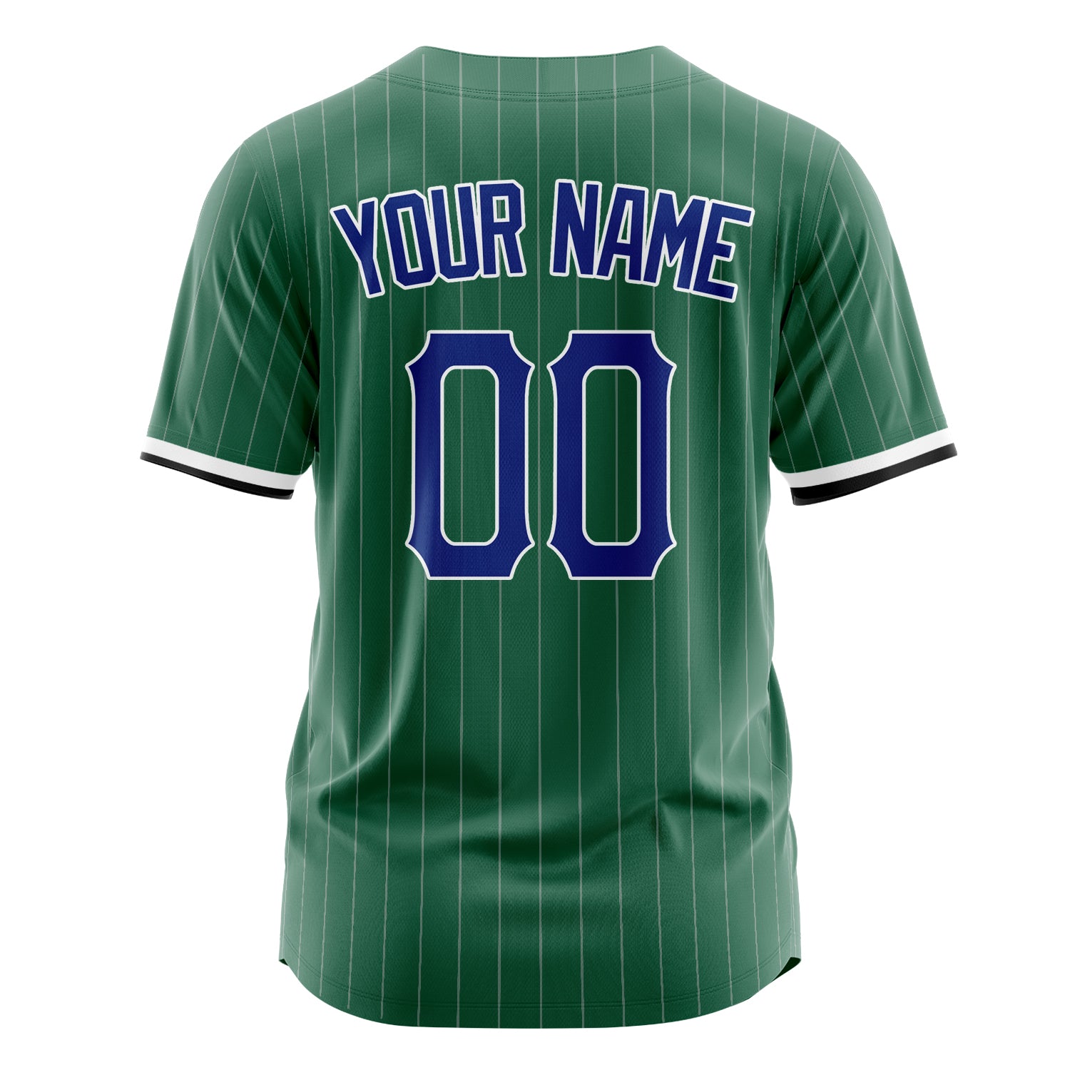 Custom Professional Kelly Green Royal Blue Baseball Jersey