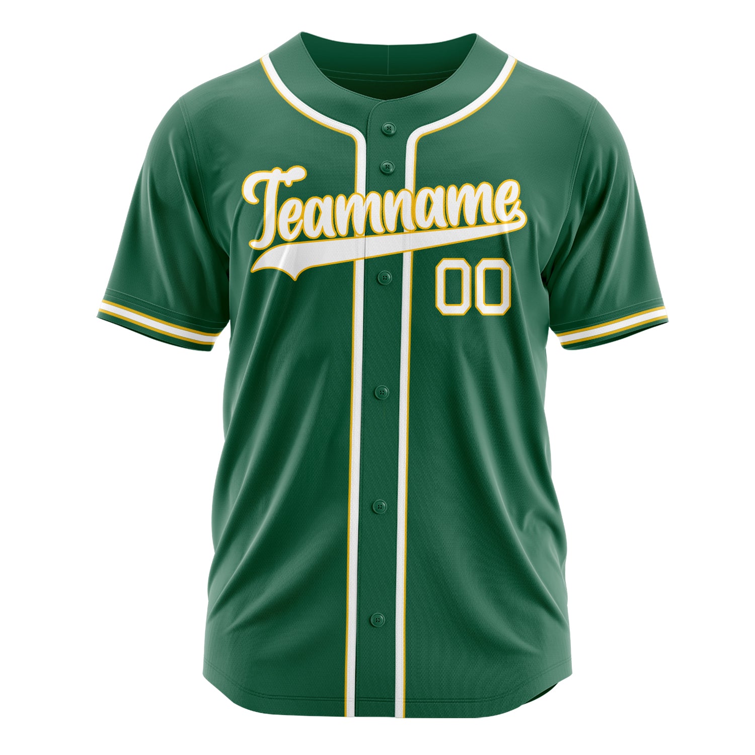 Custom Professional Kelly Green White Baseball Jersey
