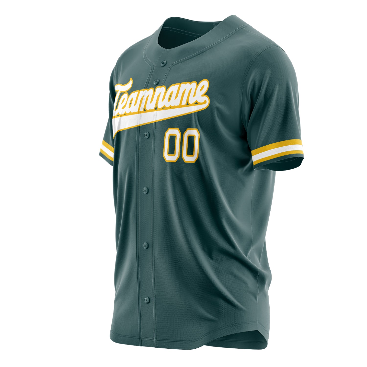 Benutzerdefiniertes Professionelles Mitternachtsgrün Weiß Baseballtrikot