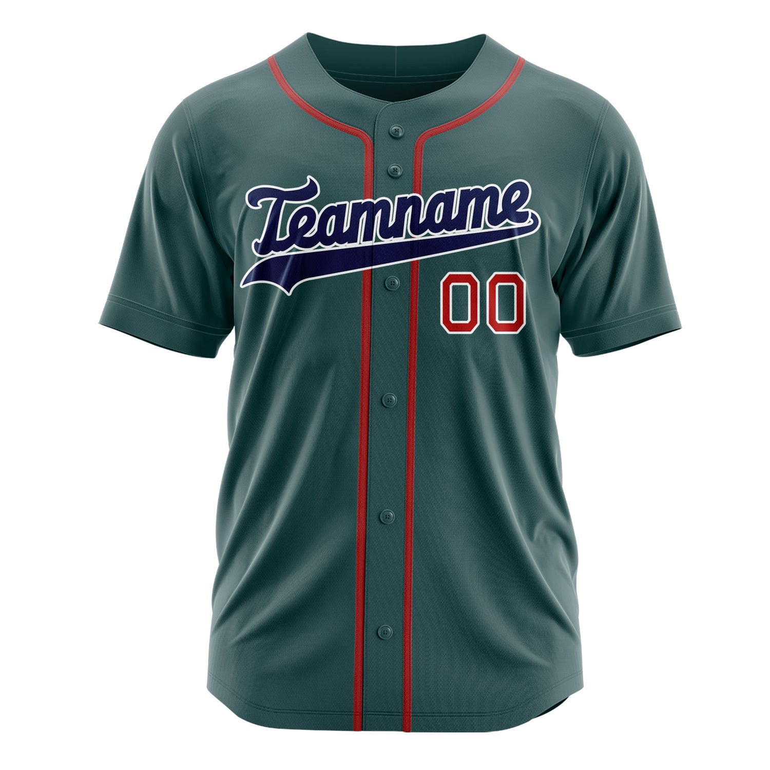 Custom Professional Midnight Green Navy Blue Baseball Jersey