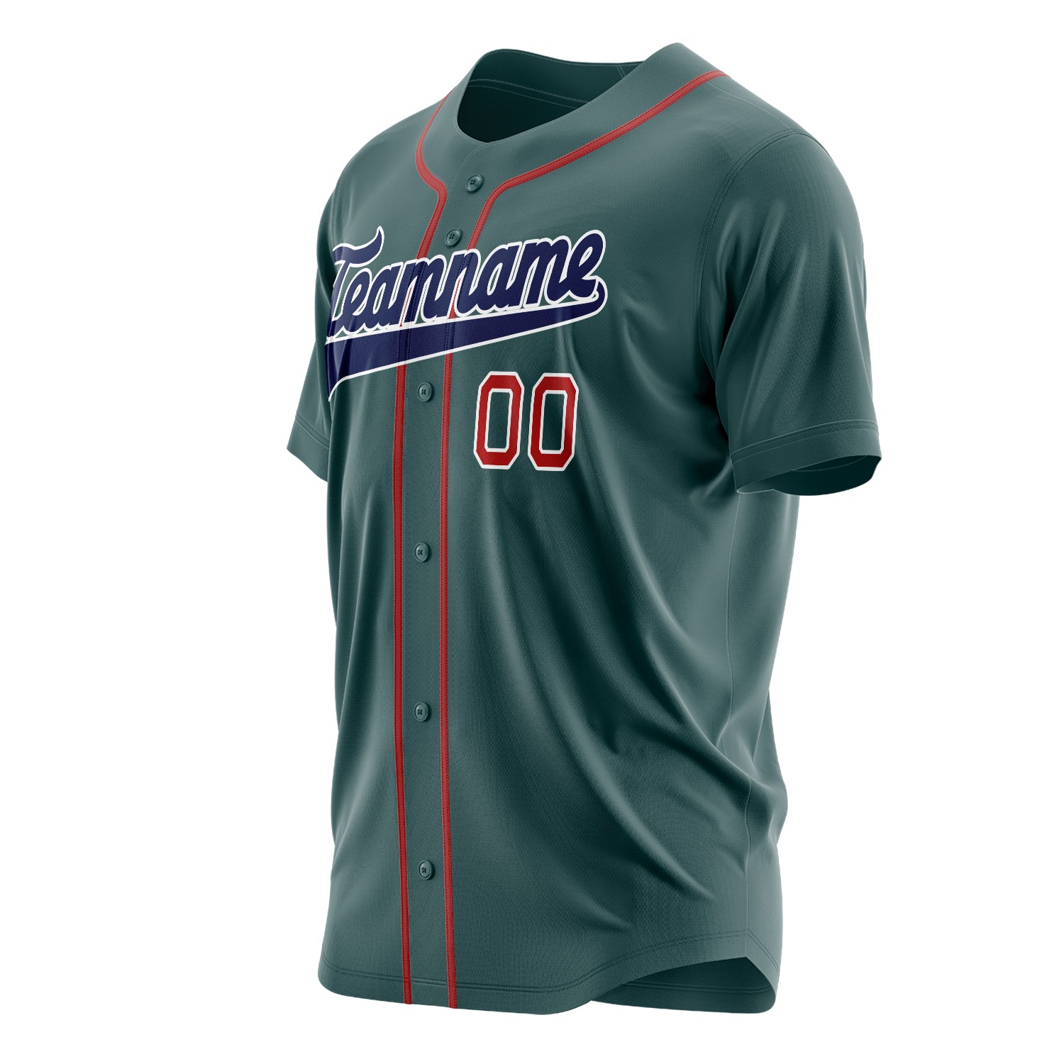 Benutzerdefiniertes Professionelles Mitternachtsgrün Marineblau Baseballtrikot