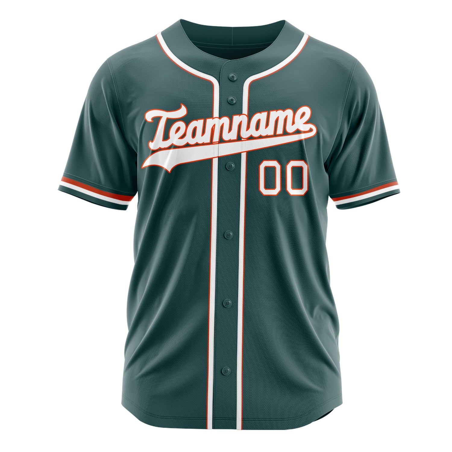 Custom Professional Midnight Green White Baseball Jersey