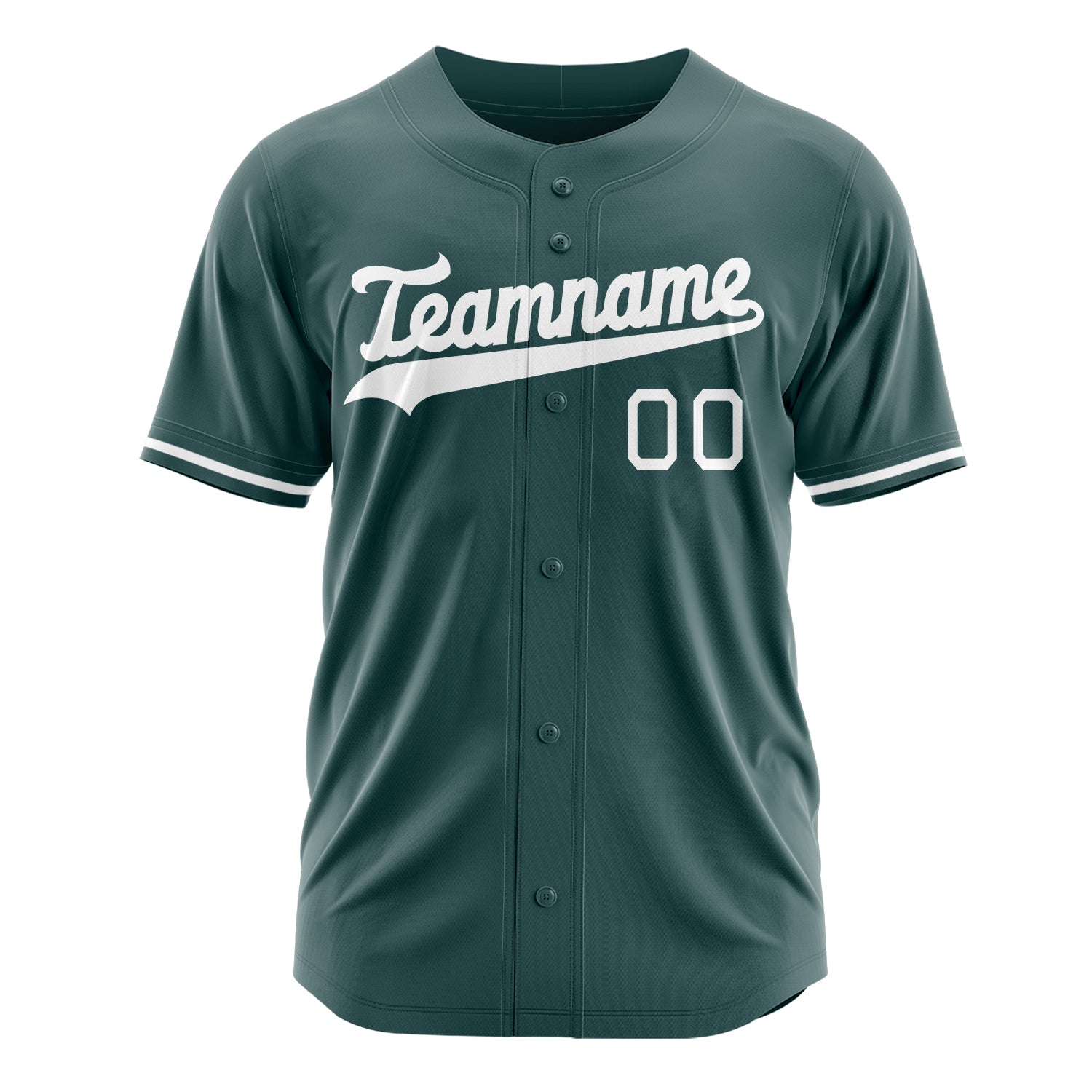 Custom Professional Midnight Green White Baseball Jersey